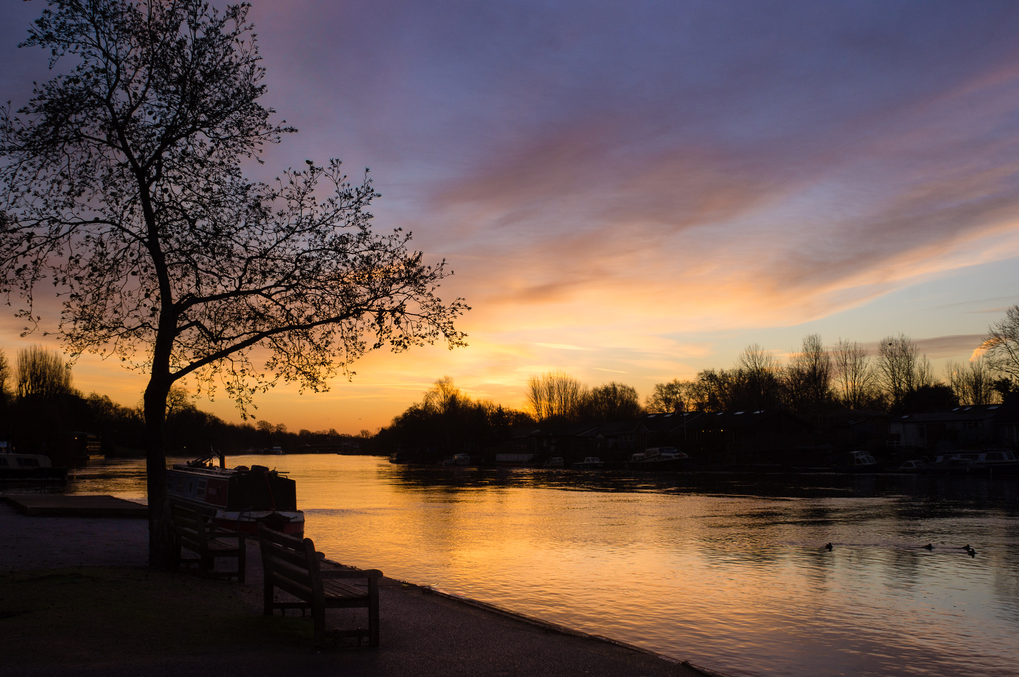 Sony SLT-A55 (SLT-A55V) sample photo. Sunrise across the river photography