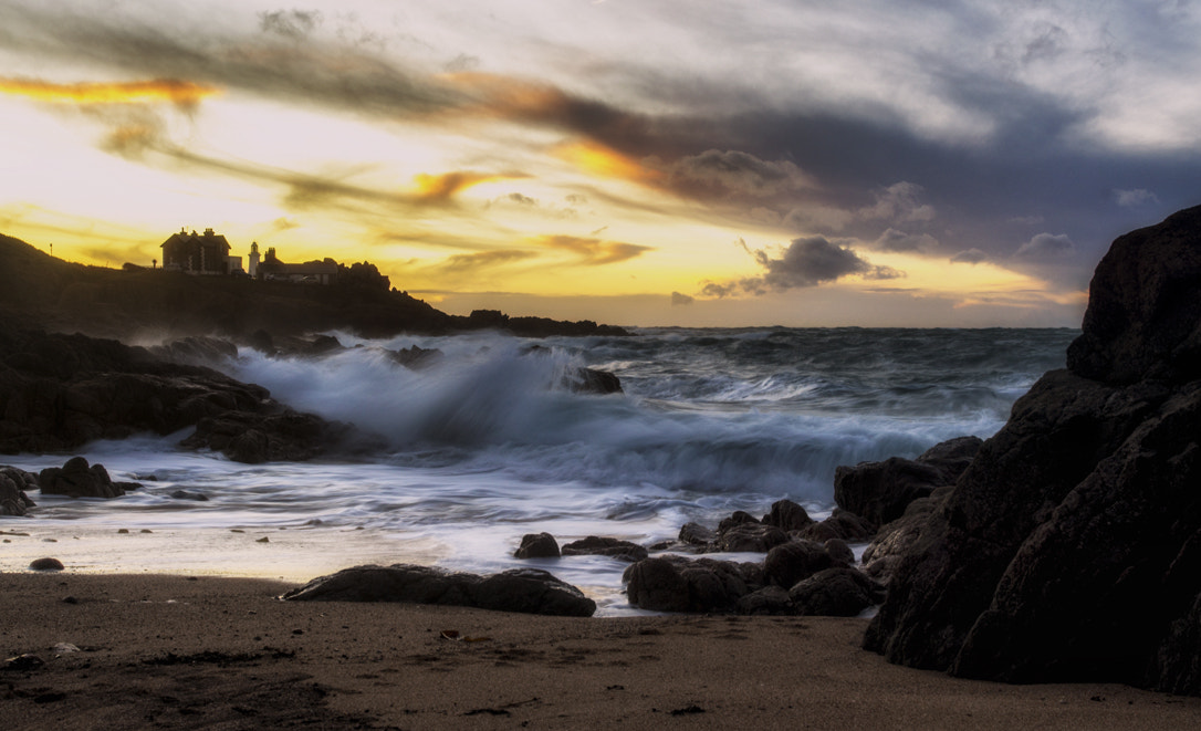 Sony a6000 + Canon EF 17-40mm F4L USM sample photo. Corbiere sunset photography