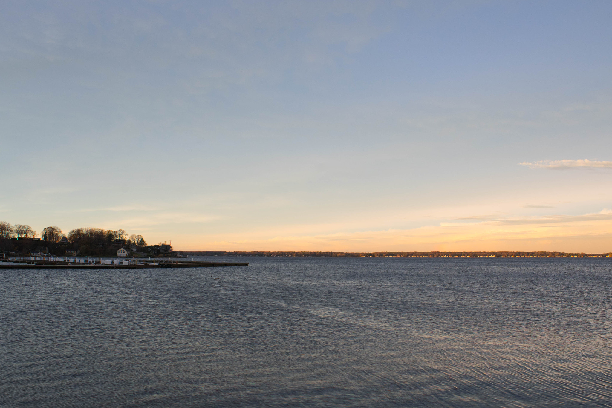 Sony a7 II + Minolta AF 24mm F2.8 sample photo. Sunset on lake michigan photography