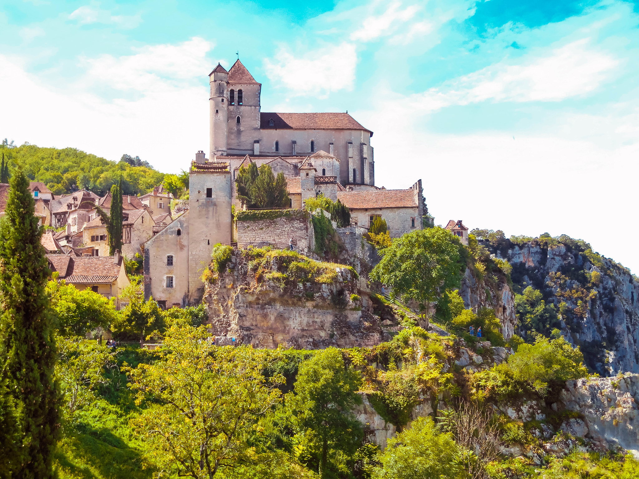 Nikon COOLPIX S6700 sample photo. Beautiful village & church of st cirq la popie photography