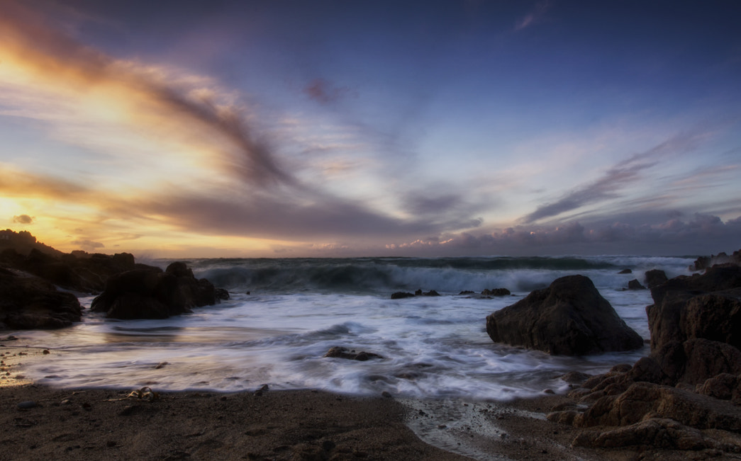 Sony a6000 + Canon EF 17-40mm F4L USM sample photo. Corbiere sunset photography