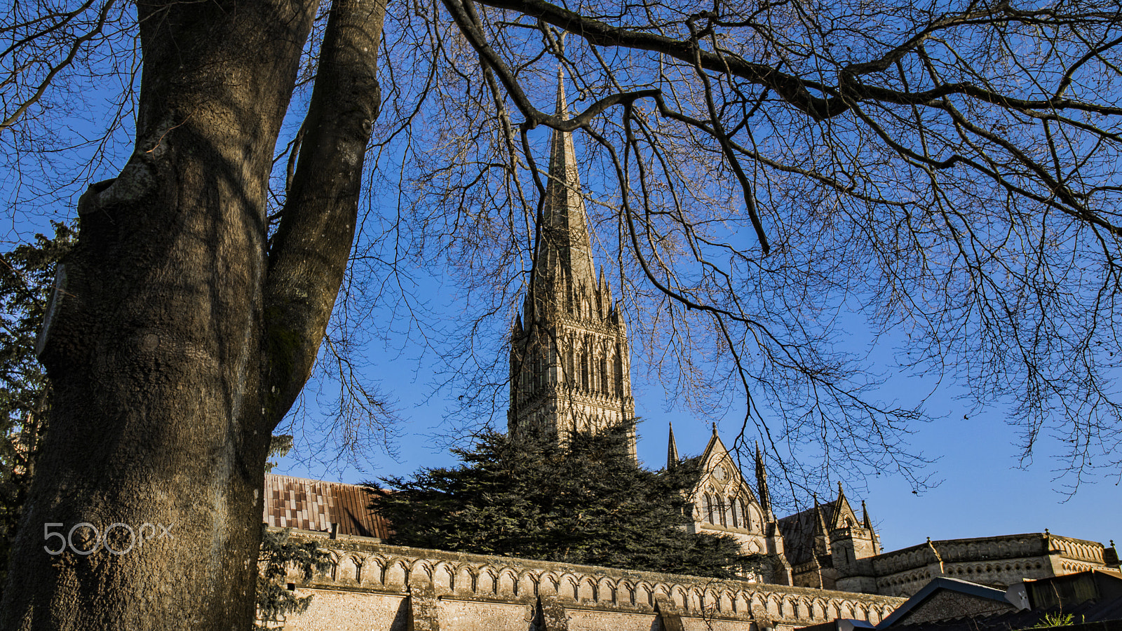 Canon EOS 750D (EOS Rebel T6i / EOS Kiss X8i) + Canon EF-S 10-18mm F4.5–5.6 IS STM sample photo. Cathedral spire across the wall photography