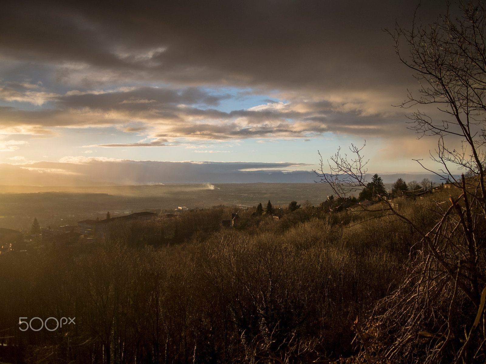 Olympus PEN E-PL5 + Panasonic Lumix G 20mm F1.7 ASPH sample photo. Coucher de soleil sur la plaine photography