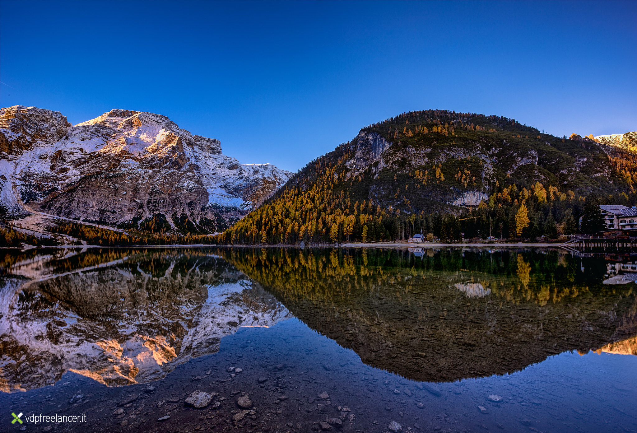 Canon EOS 5DS + Canon TS-E 17mm F4L Tilt-Shift sample photo. Braies lake photography