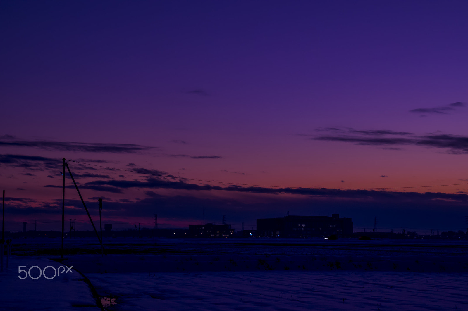 Tamron AF 18-200mm F3.5-6.3 XR Di II LD Aspherical (IF) Macro sample photo. "冬の日暮れ"winter dusk photography