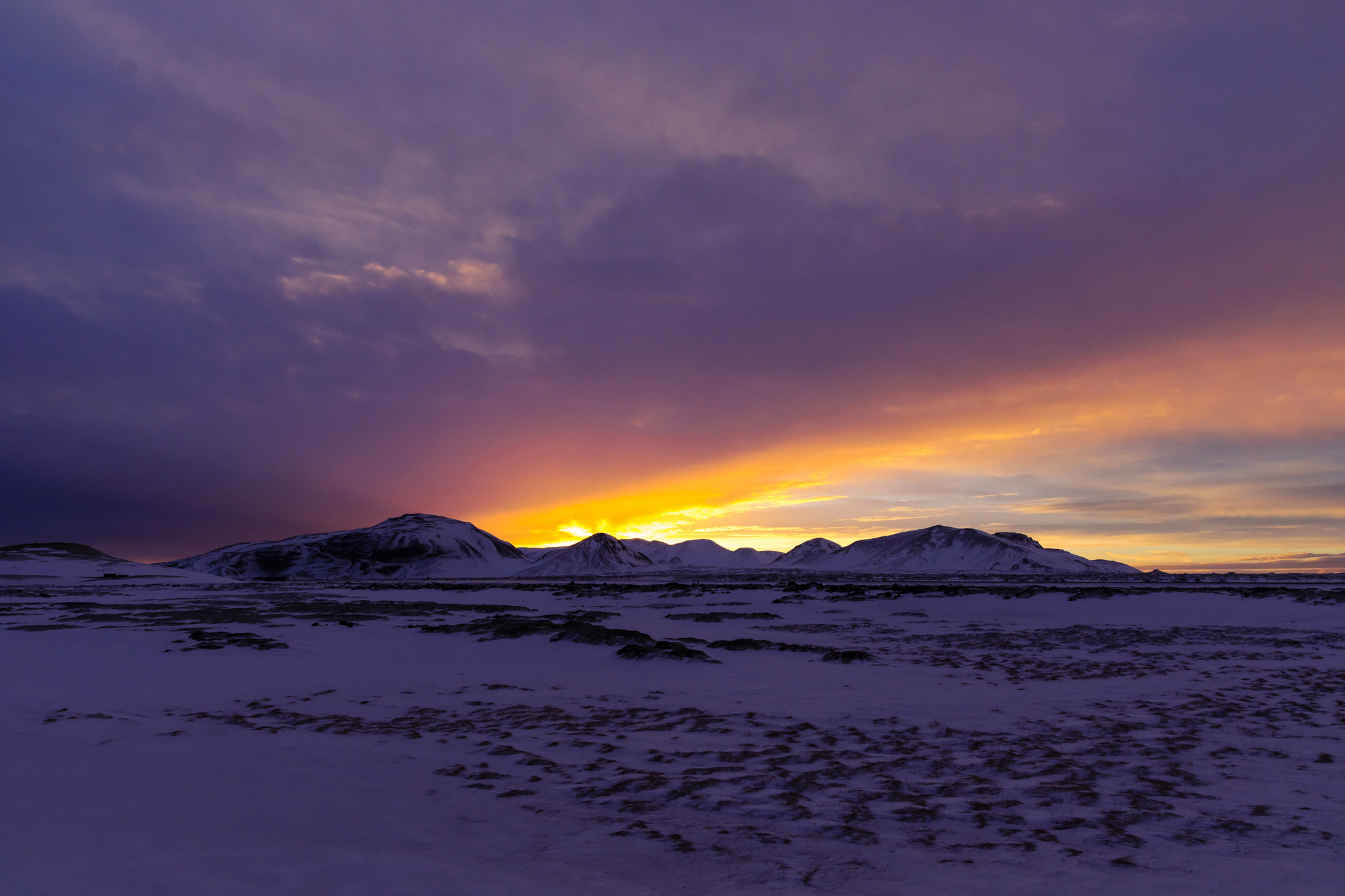 Sony SLT-A65 (SLT-A65V) sample photo. Hellisheiði sunset photography