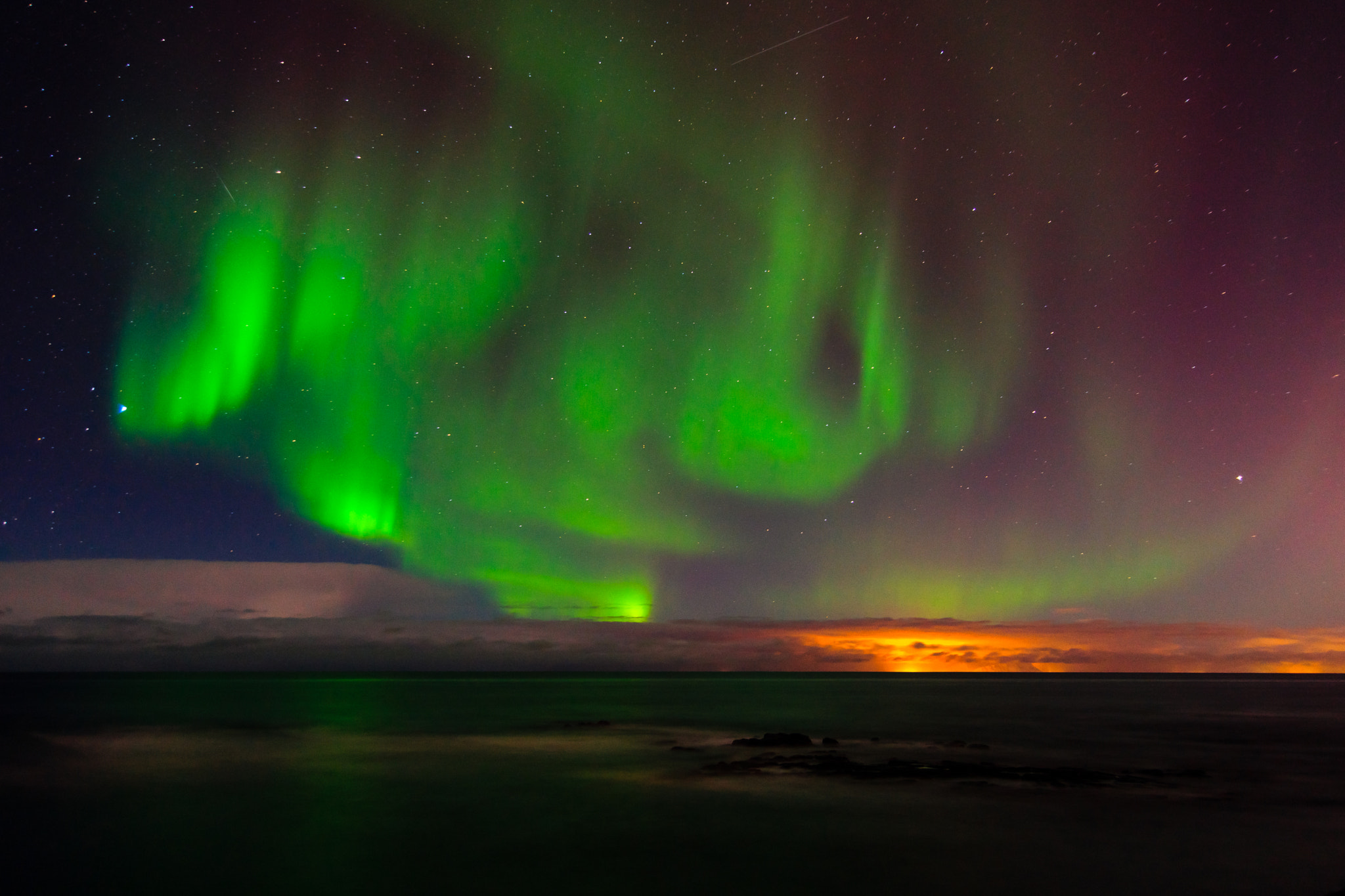 Sony SLT-A65 (SLT-A65V) sample photo. Northern lights photography