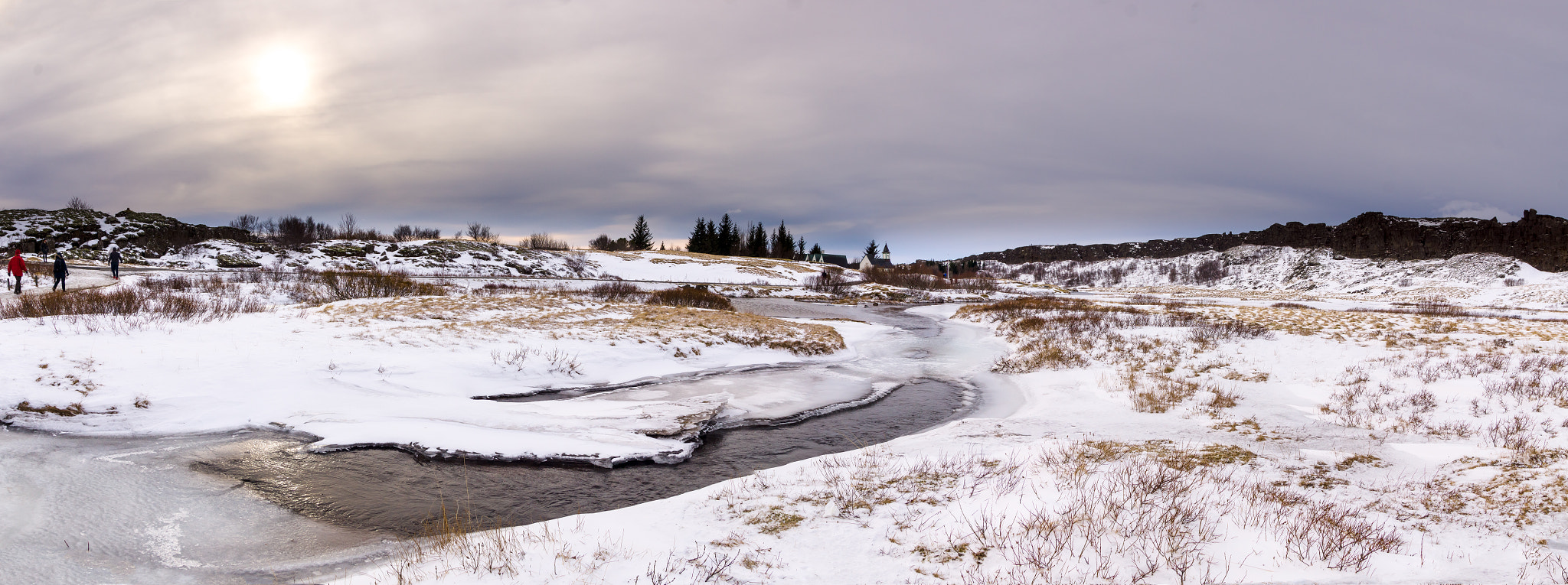 Sony SLT-A65 (SLT-A65V) sample photo. Thingvellir church panorama photography