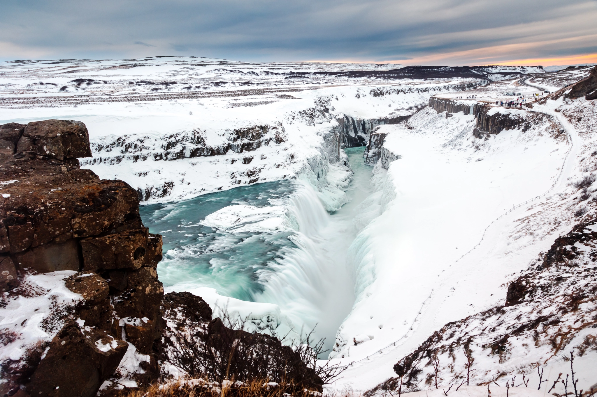 Sony SLT-A65 (SLT-A65V) sample photo. Gullfoss in winter photography