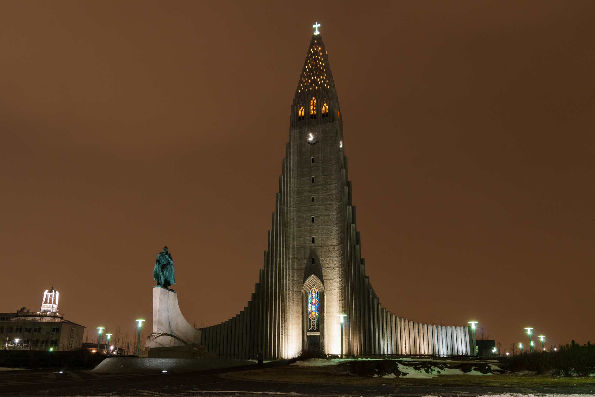 Sony SLT-A65 (SLT-A65V) sample photo. Hallgrimskirkja at night photography