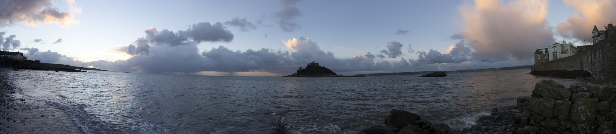 smc PENTAX-DA L 18-55mm F3.5-5.6 sample photo. Mounts bay from marazion panorama photography