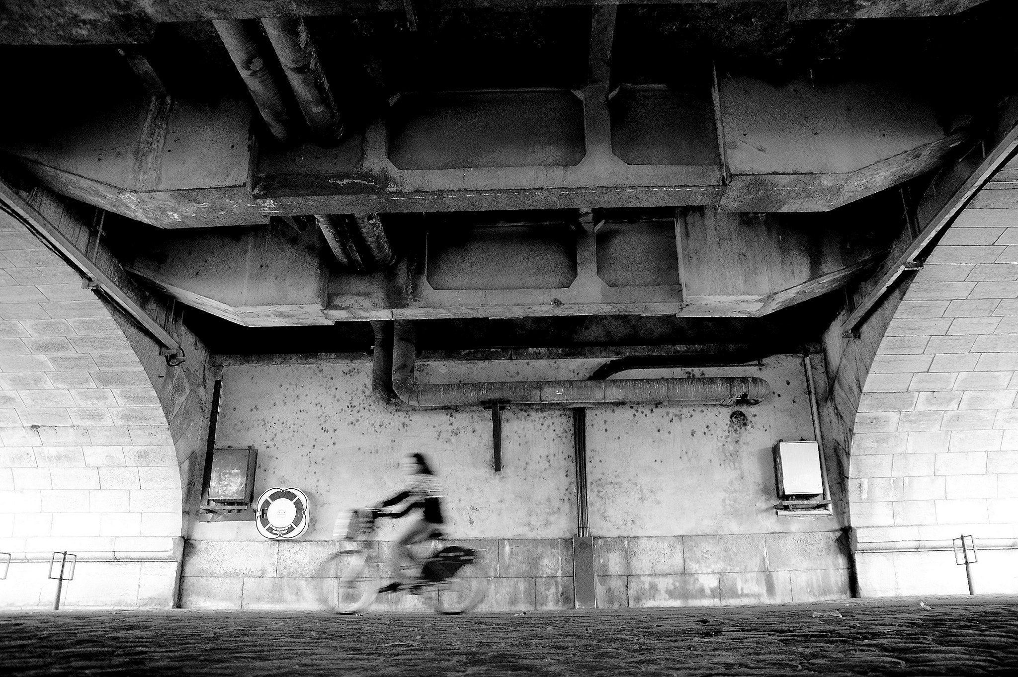 Sony Alpha DSLR-A380 + Sigma 18-200mm F3.5-6.3 DC sample photo. Bike chick's ghost  under the bridge photography