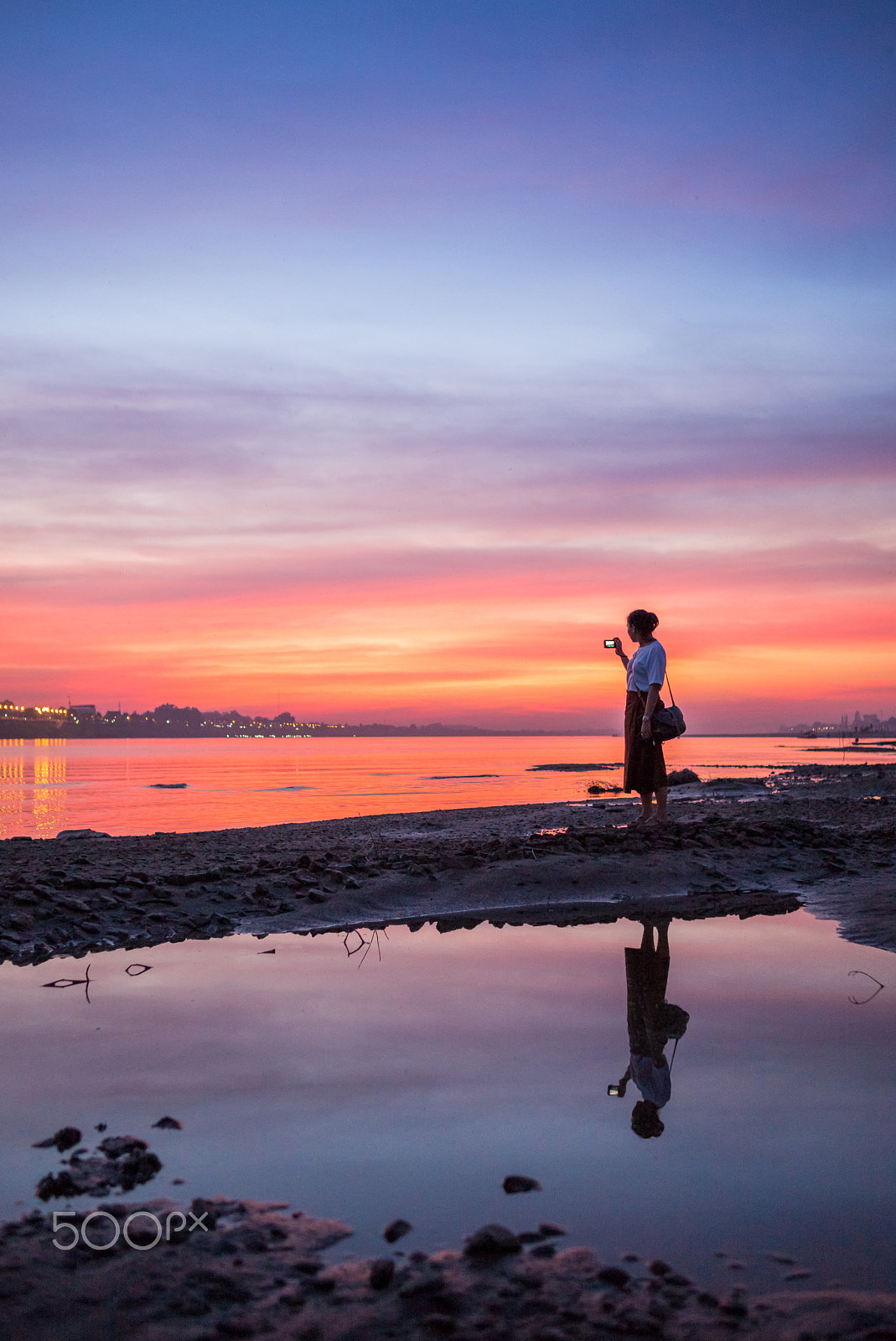 Leica Summarit-M 35mm F2.5 sample photo. Sunset at vientiane photography