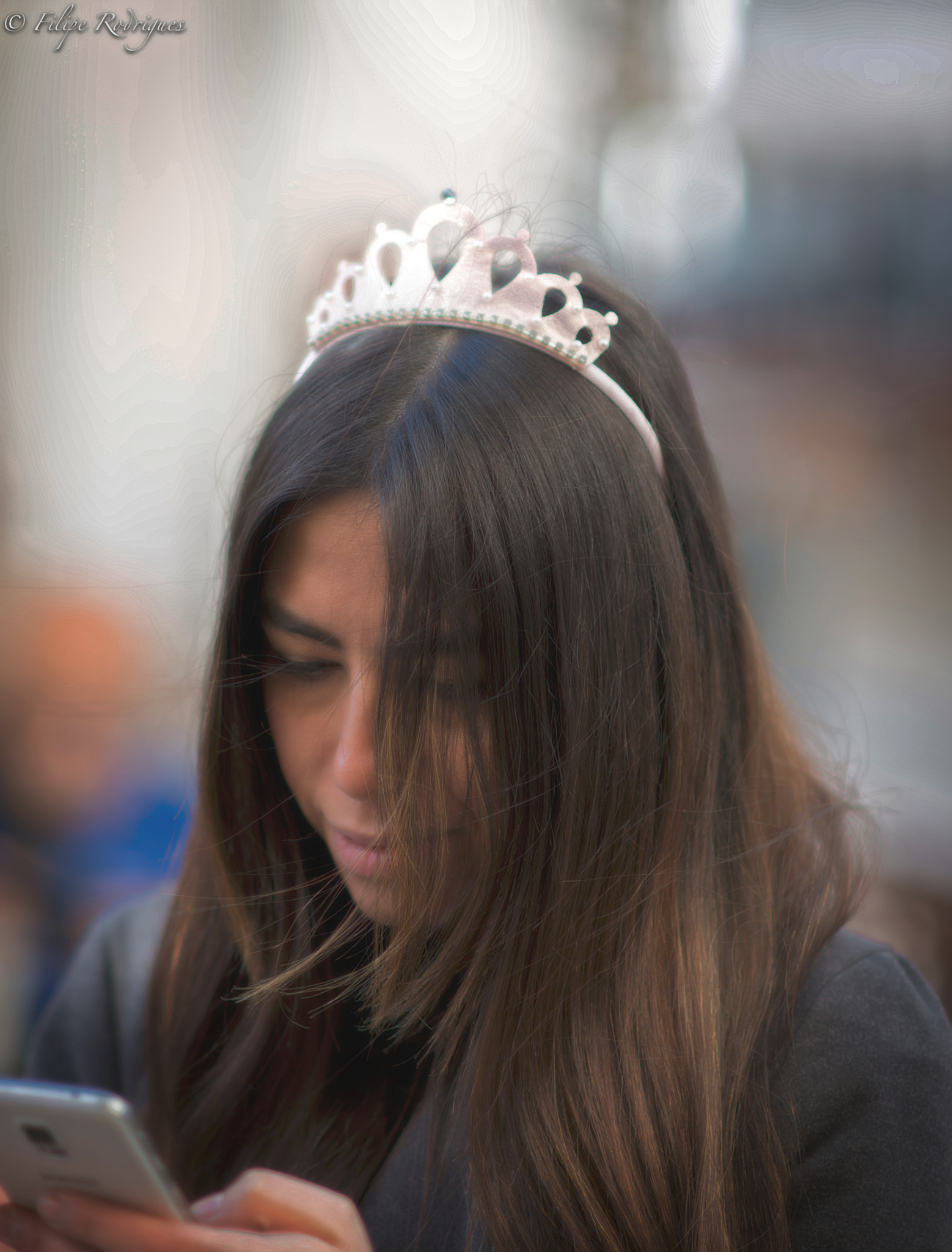 Nikon D800E + AF DC-Nikkor 135mm f/2D sample photo. Cinderella gets sms from prince charming photography