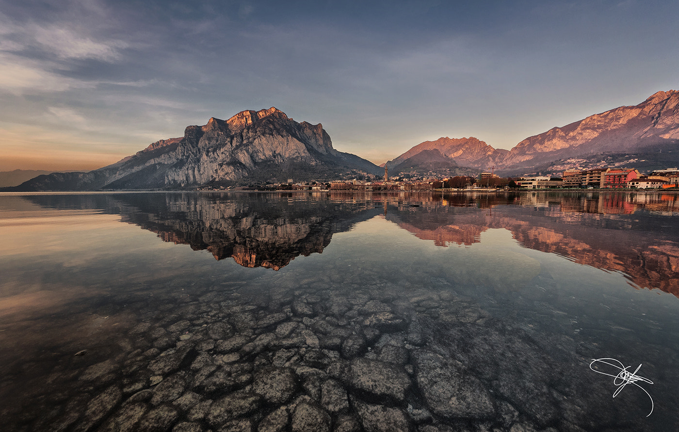 Nikon D300S + Sigma 8-16mm F4.5-5.6 DC HSM sample photo. Malgrate (lecco - italy) - sunset photography