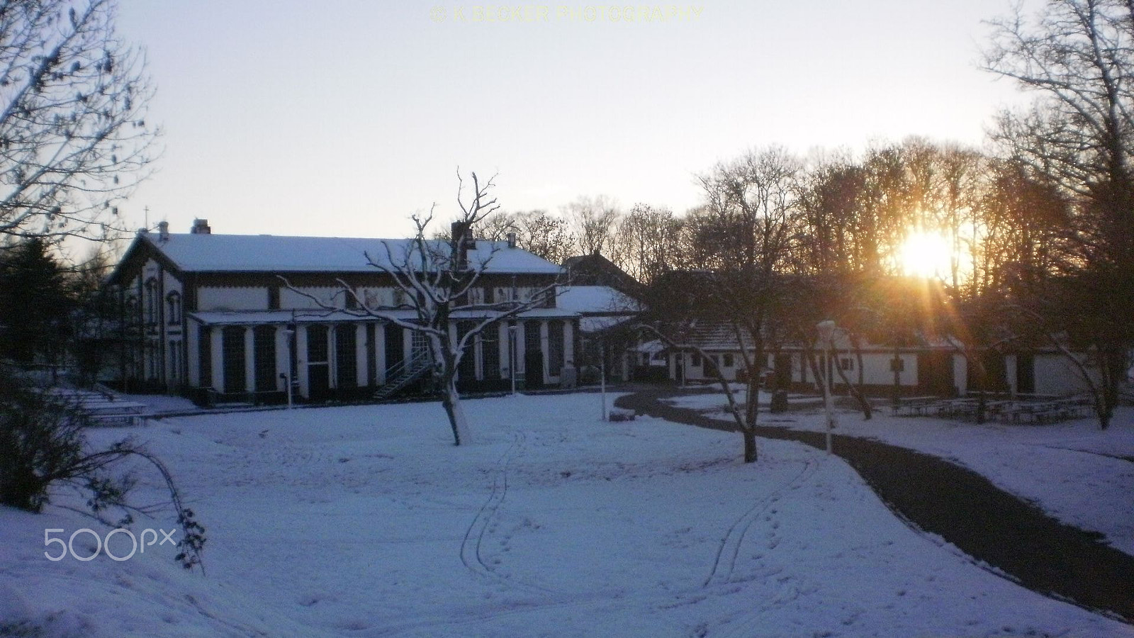 Olympus FE26,X21 sample photo. Pumpwerk im schnee photography