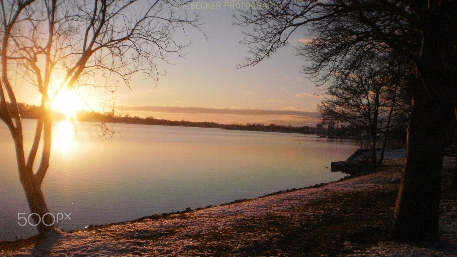 Olympus FE26,X21 sample photo. Sonnenuntergang am banter see photography
