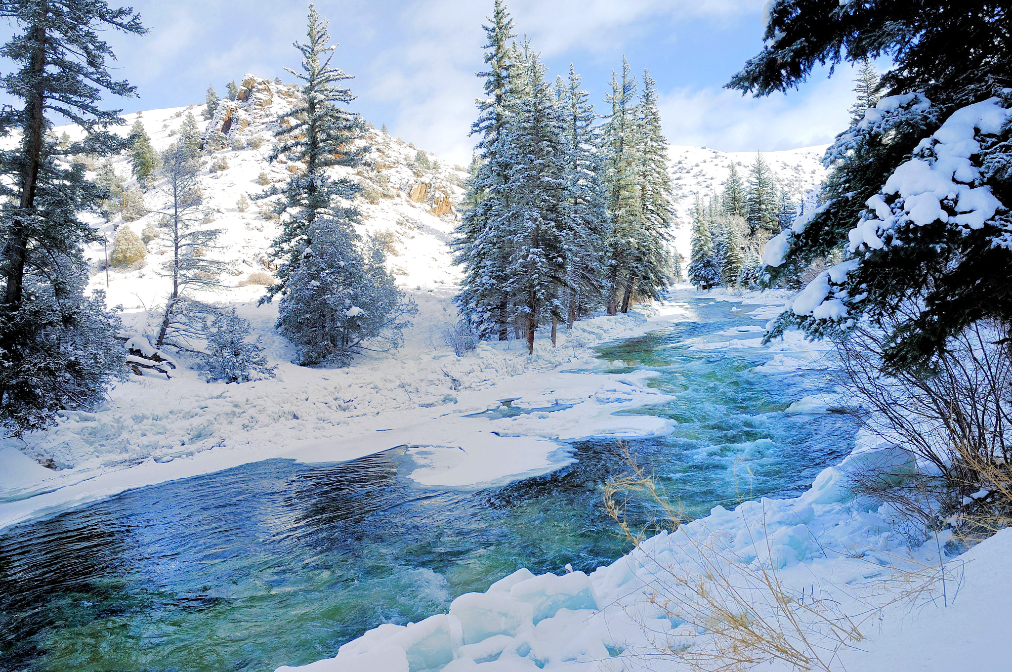 Nikon D2Xs sample photo. Cold river photography