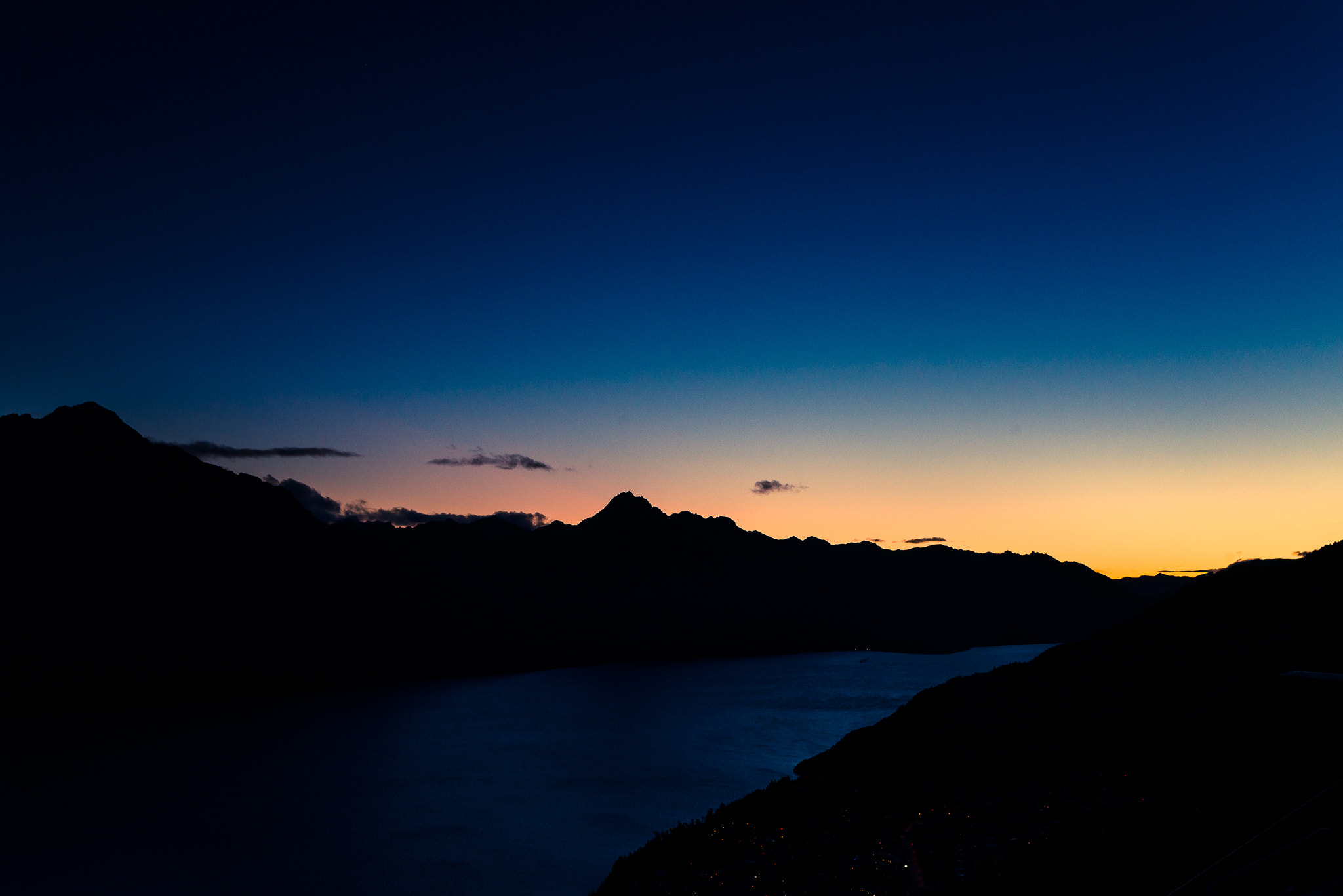 Nikon D600 + AF Nikkor 35mm f/2 sample photo. Queenstown mountain profile photography