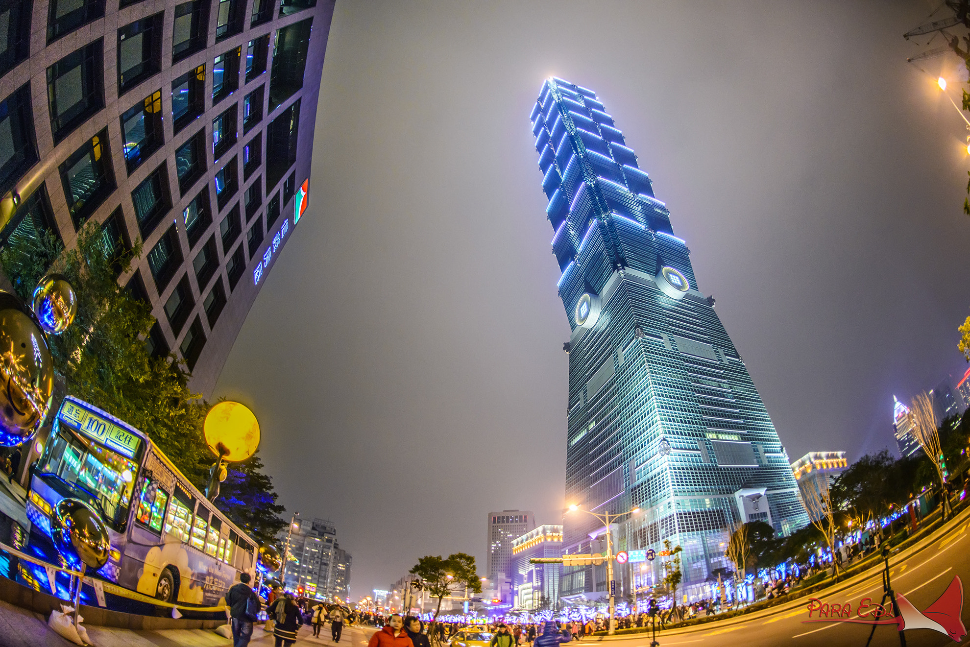 Nikon D800E + Nikon AF Fisheye-Nikkor 16mm F2.8D sample photo. Taipei 101 photography