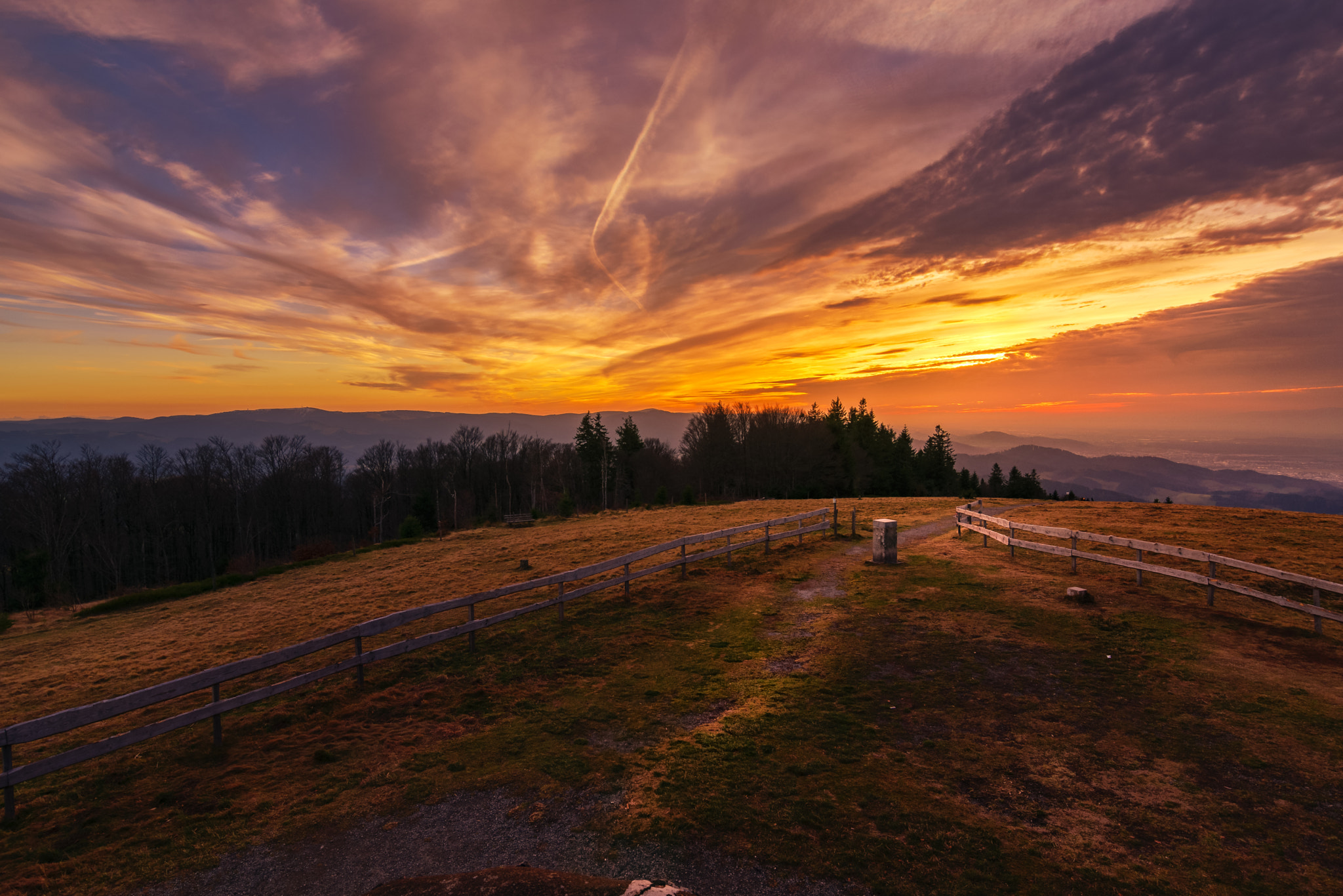 Nikon D5300 + Tokina AT-X 12-28mm F4 Pro DX sample photo. Sunset in the black forest photography