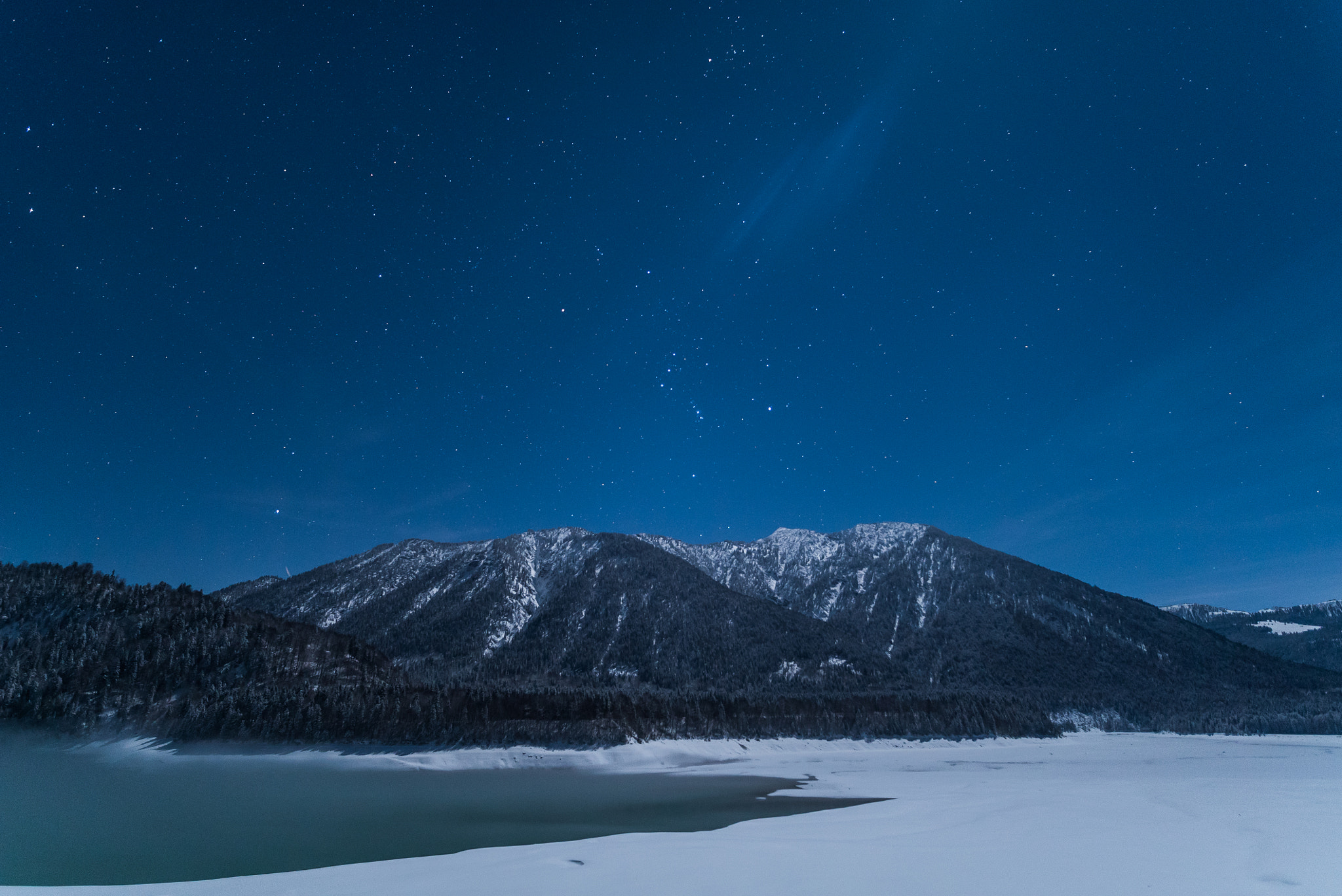 Sony a7S sample photo. Sylvensteinspeicher (winter) photography