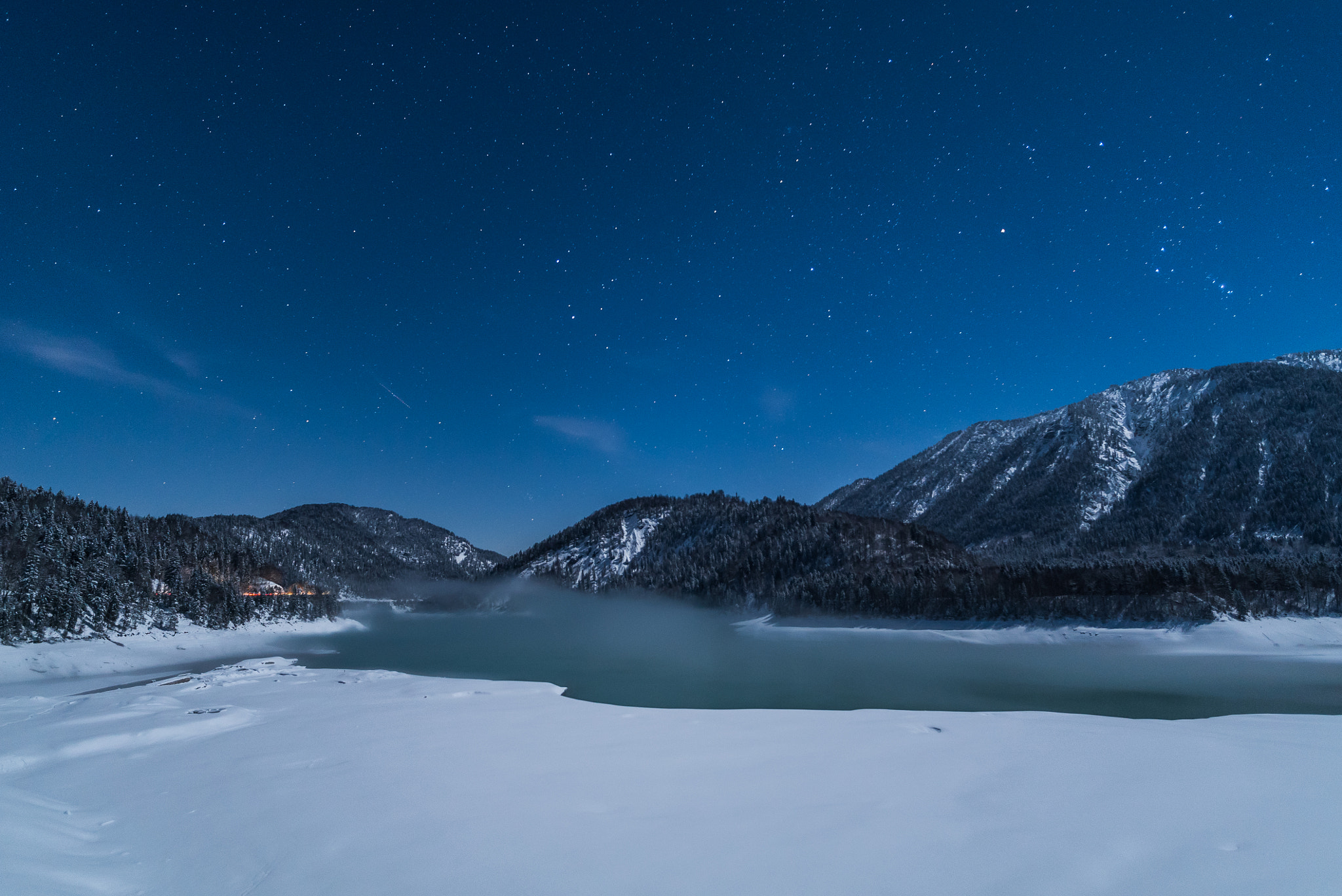 Sony a7S sample photo. Sylvensteinspeicher (winter) photography