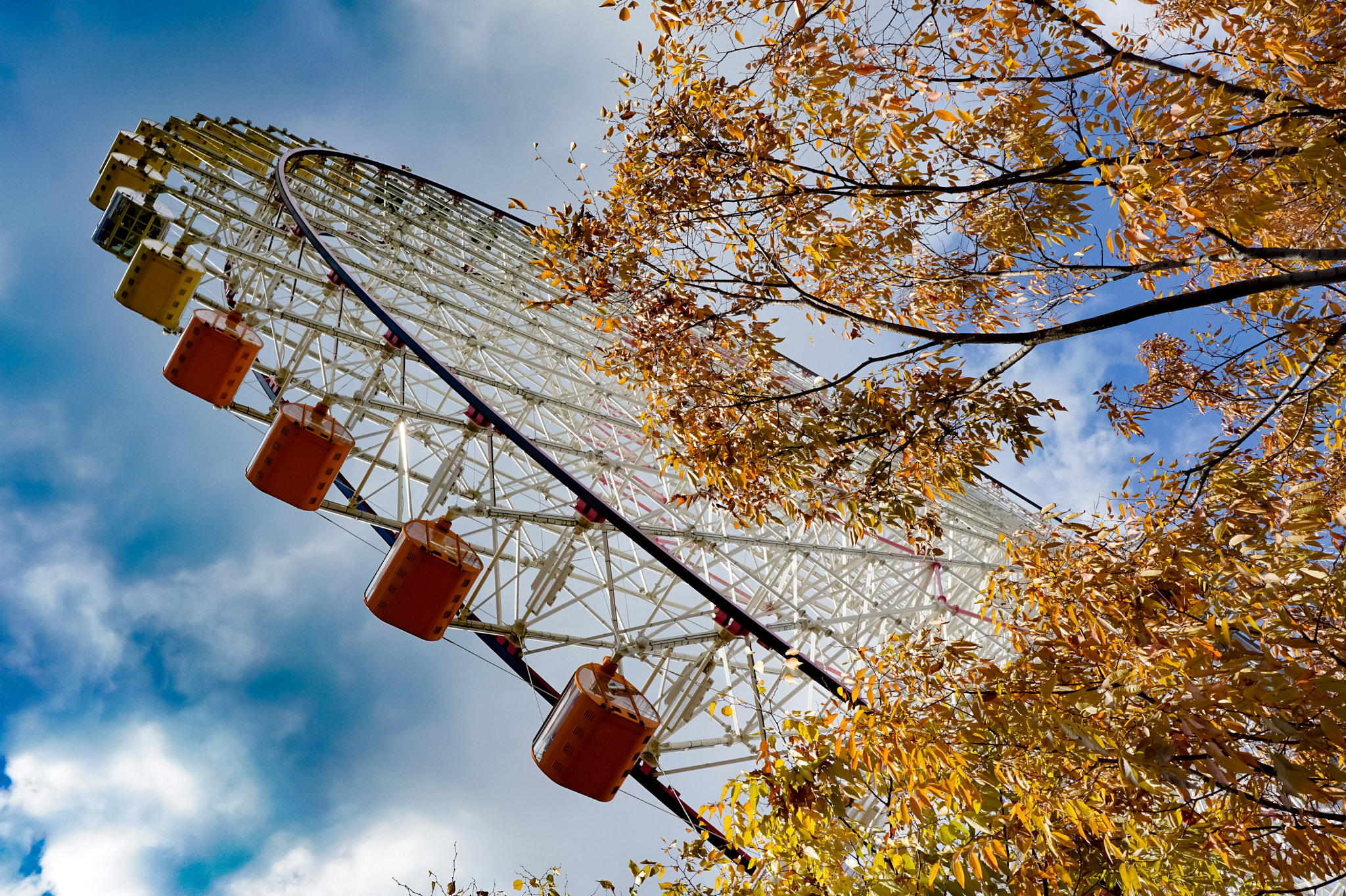 Sony a5100 + Sony E 18-55mm F3.5-5.6 OSS sample photo. Tempozan ferris wheel photography