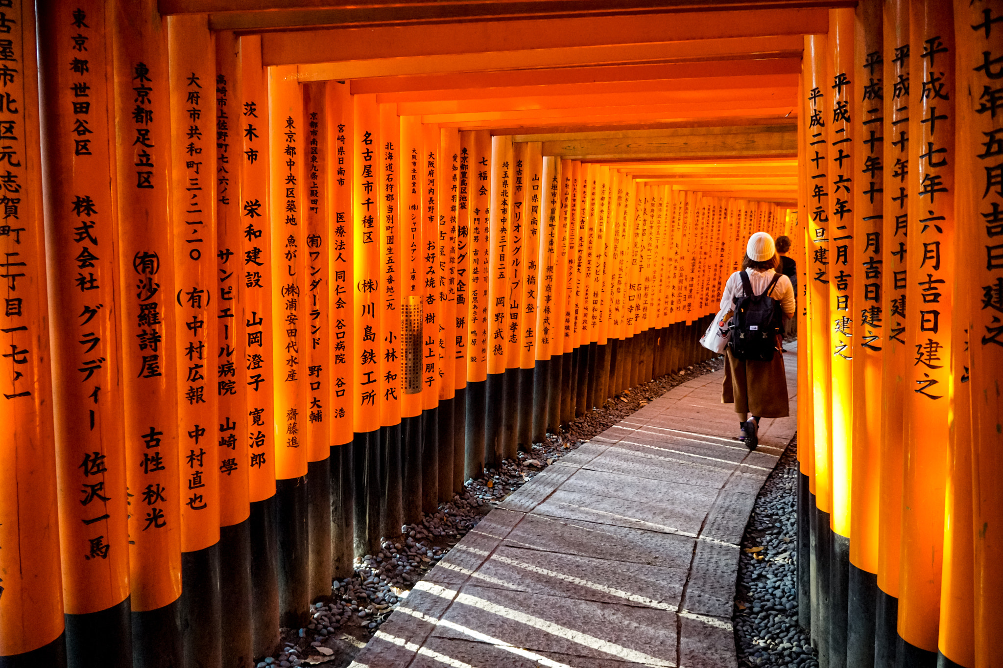 Sony a5100 + Sony E 18-55mm F3.5-5.6 OSS sample photo. Fushimi inari taisha torii gates photography