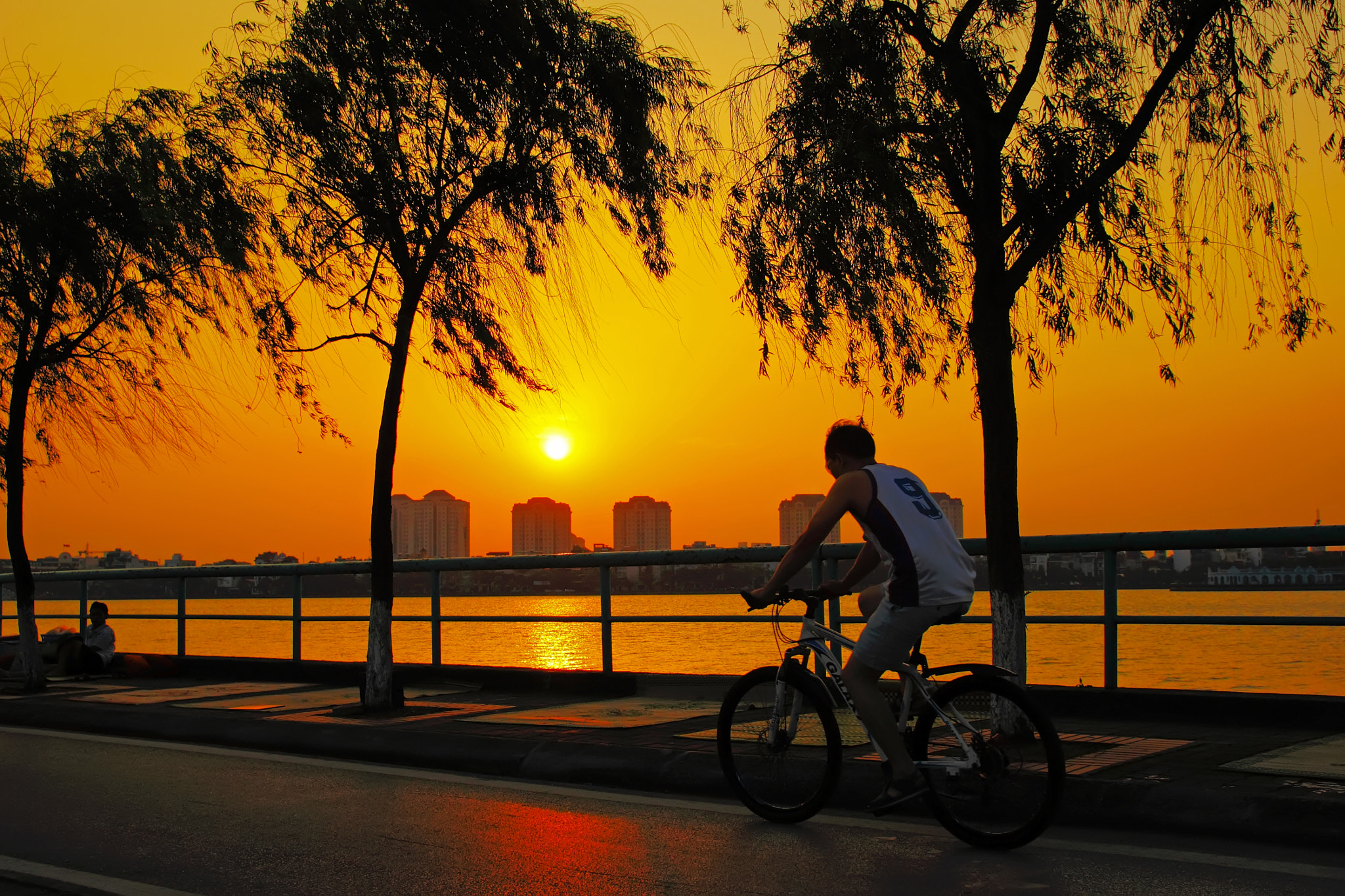Canon EOS 550D (EOS Rebel T2i / EOS Kiss X4) sample photo. Cycling at sunset photography