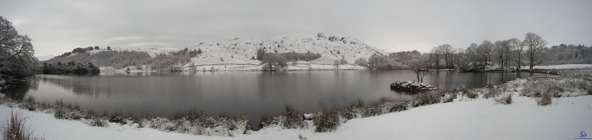 Soligor 19-35mm F3.5-4.5 sample photo. Rydal water panorama cold photography