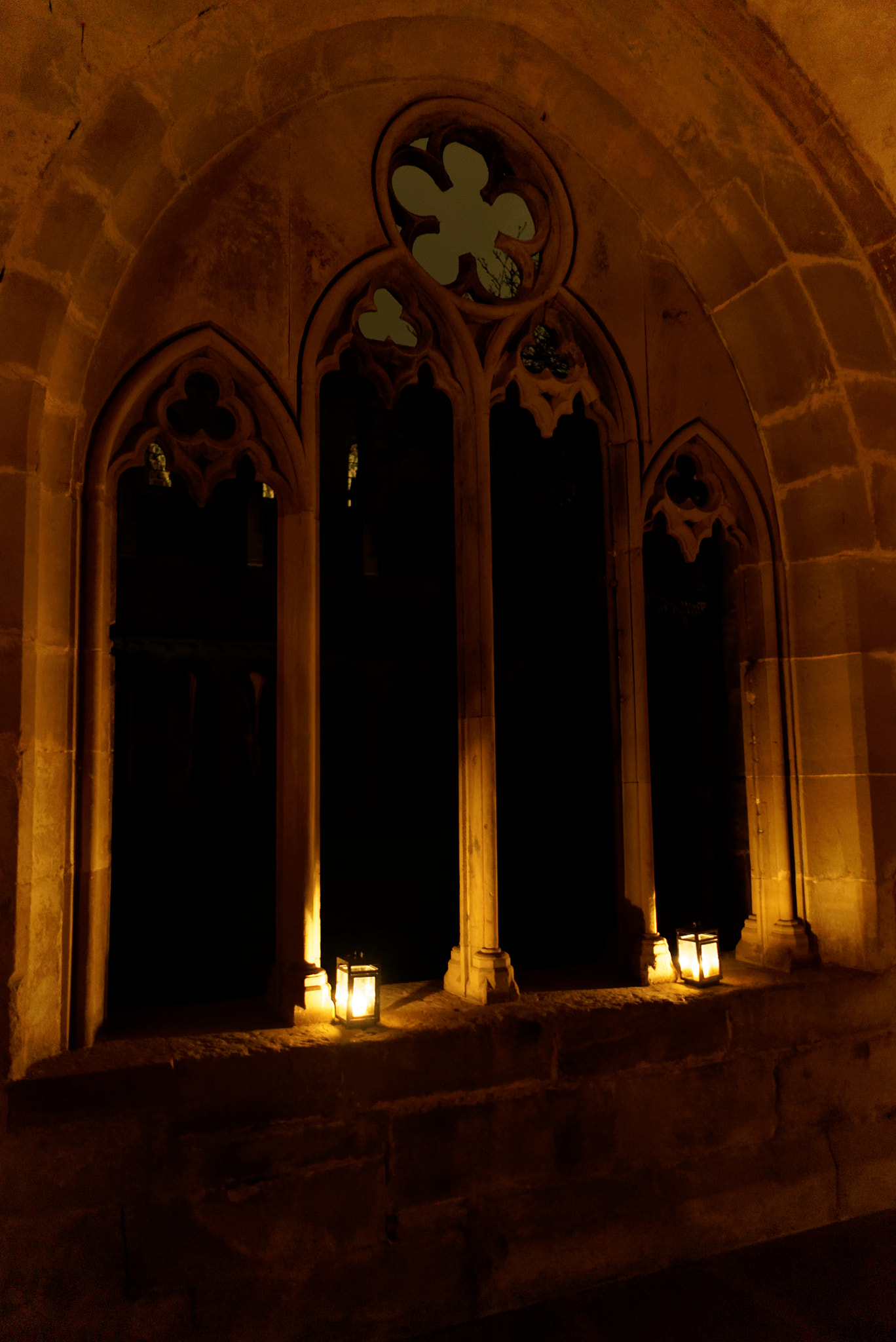 Sony a7S + Sony FE 28mm F2 sample photo. Ancient german monastery in candle light photography