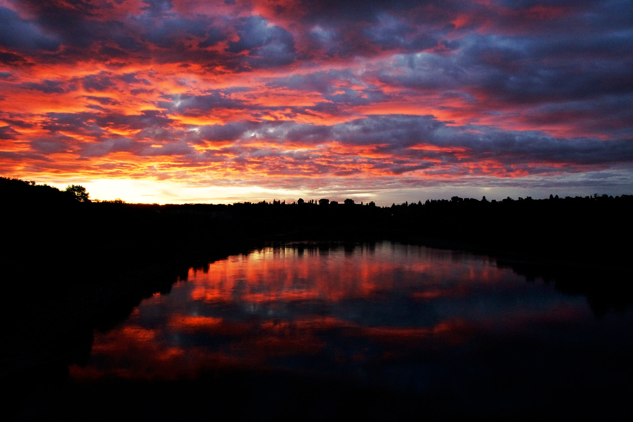 Sony SLT-A77 sample photo. Fire in the sky photography