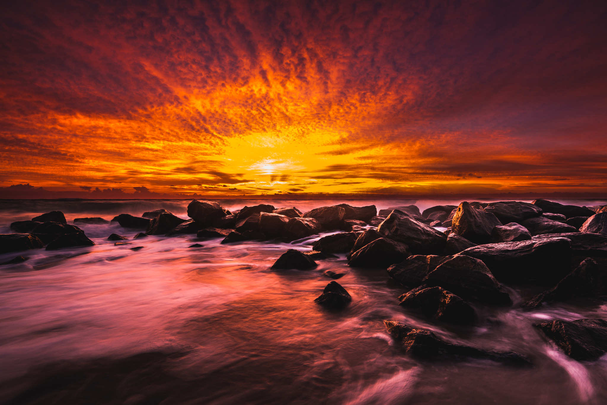 Nikon D750 + Tokina AT-X 11-20 F2.8 PRO DX (AF 11-20mm f/2.8) sample photo. The sky's on fire photography