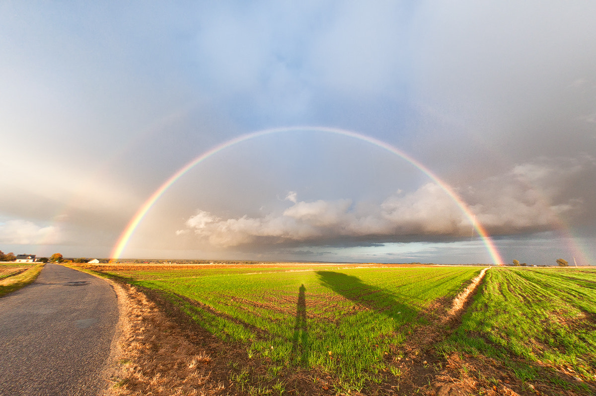 Nikon AF DX Fisheye-Nikkor 10.5mm F2.8G ED sample photo. Double rainbow photography