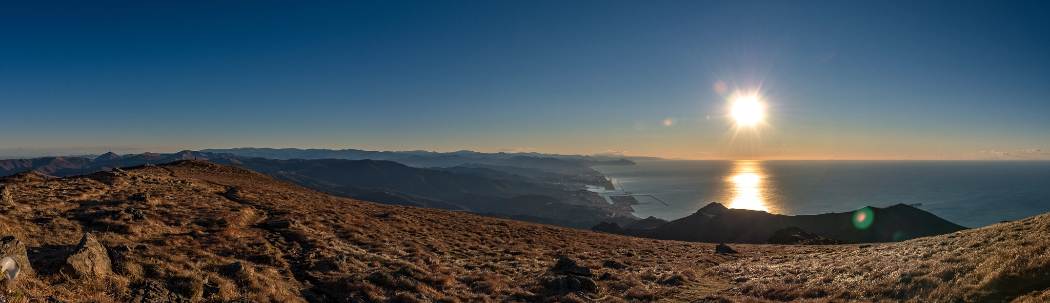 Pentax K-5 IIs sample photo. Mt reixa sunrise - pano photography