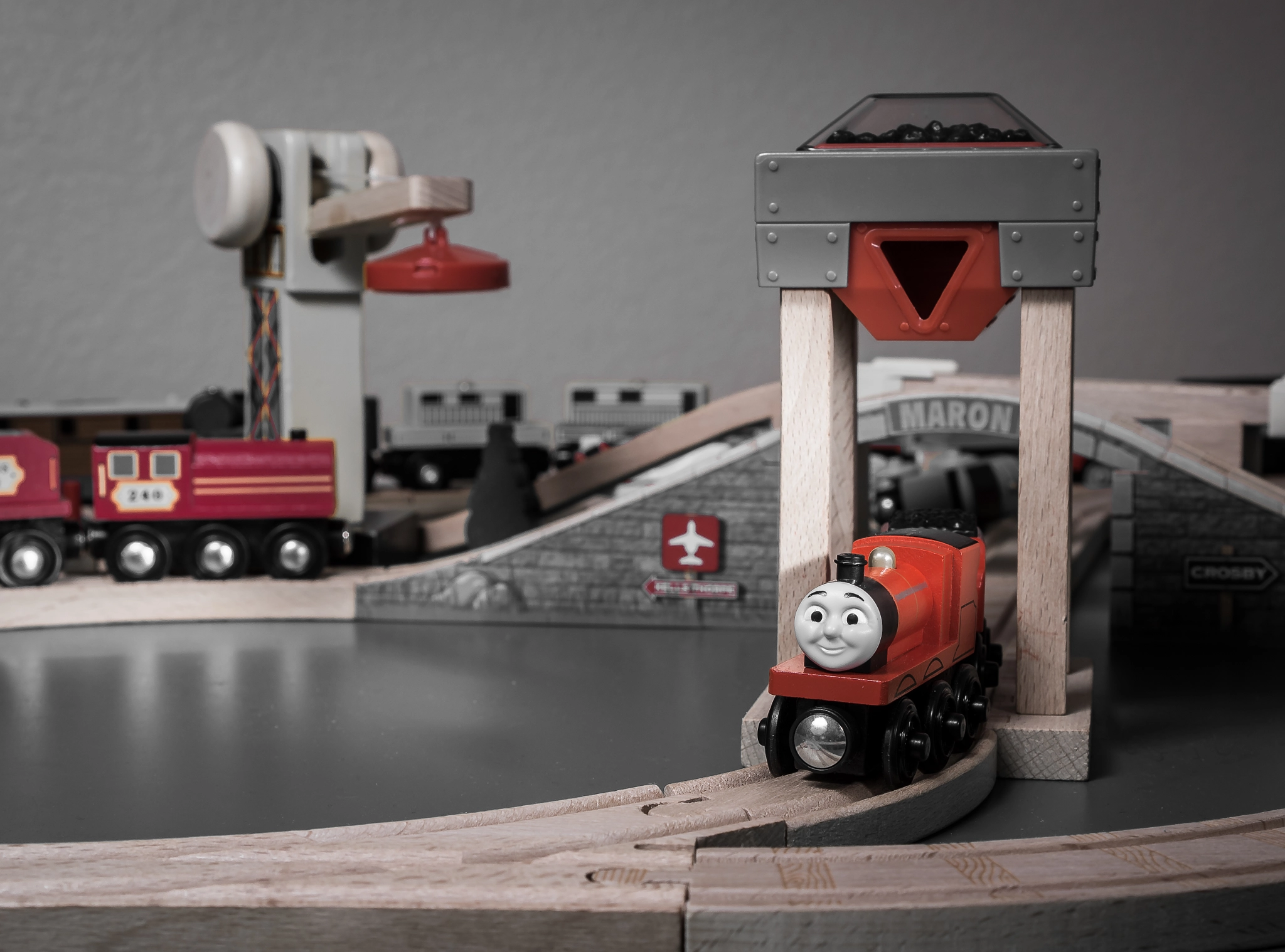 Sony E 35mm F1.8 OSS sample photo. Toy trains photography