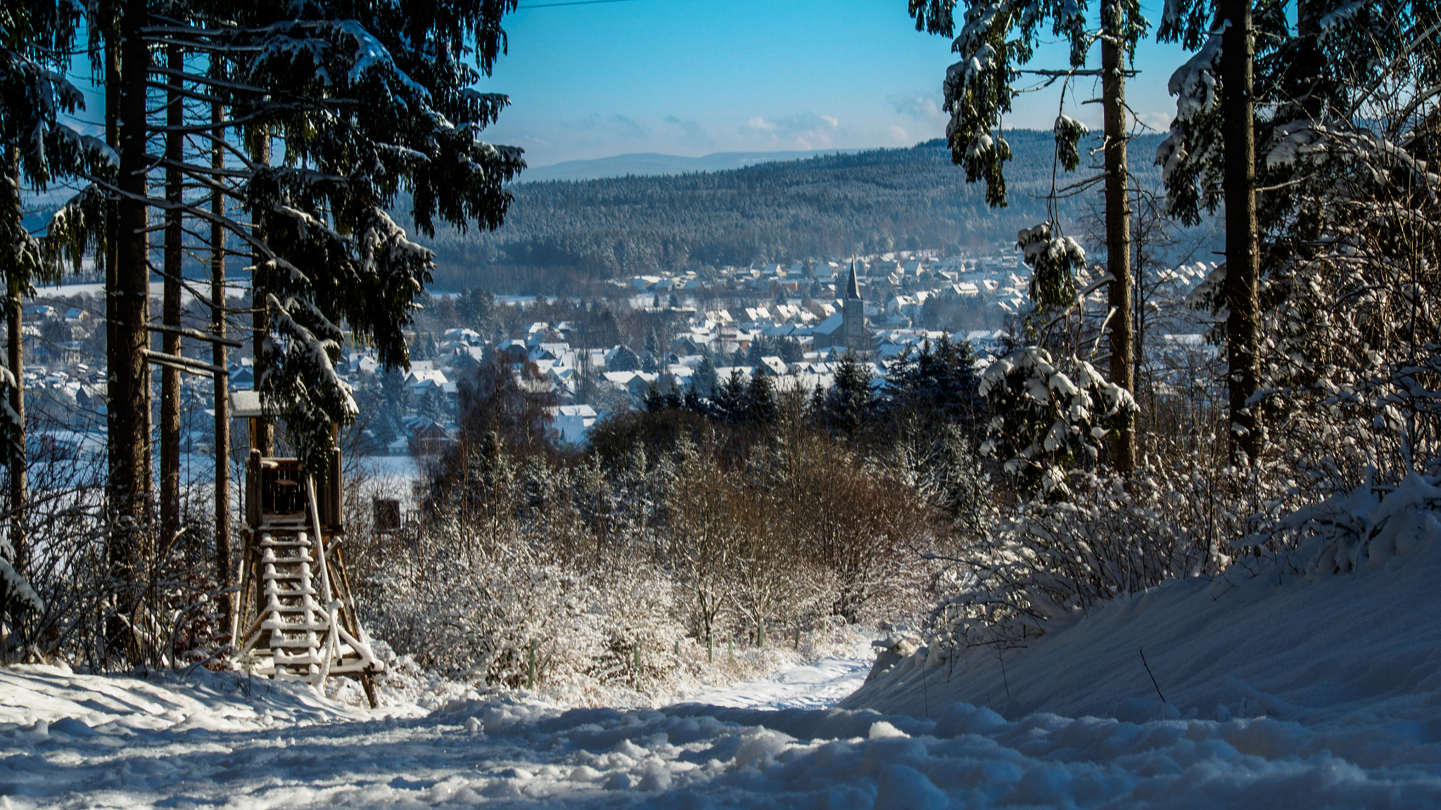 LUMIX G VARIO 45-150/F4.0-5.6 sample photo. Winter photography