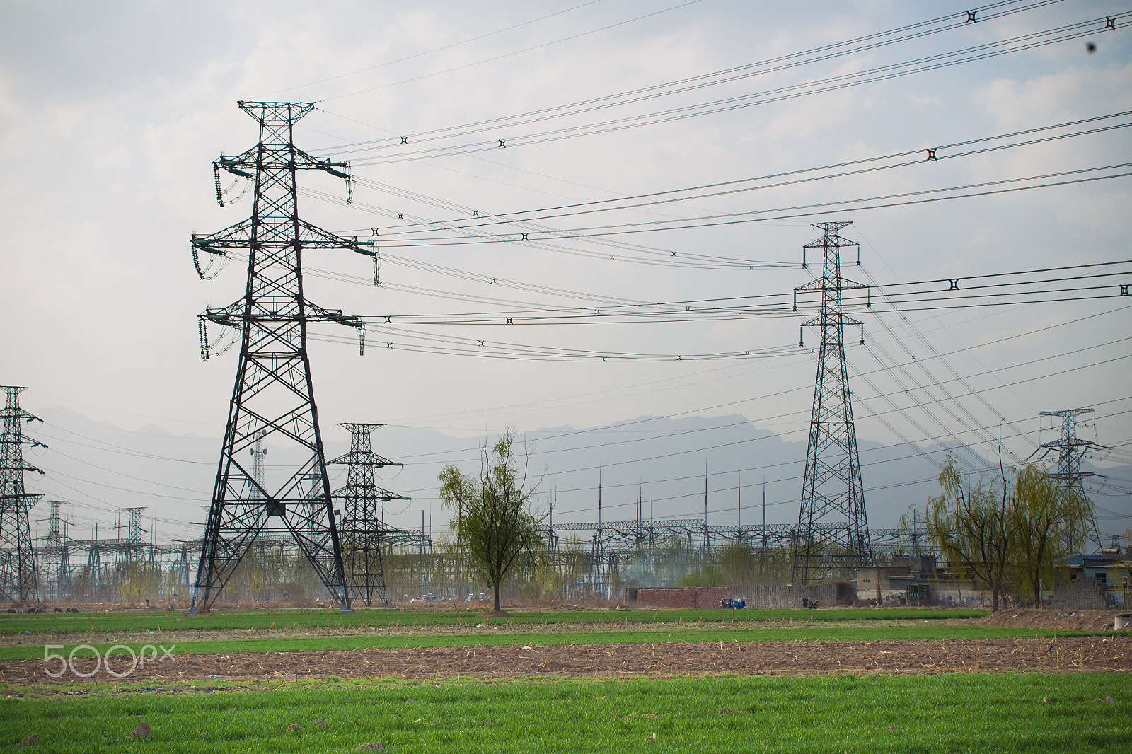 Canon EF 28-80mm f/2.8-4L sample photo. Electricity pylons photography