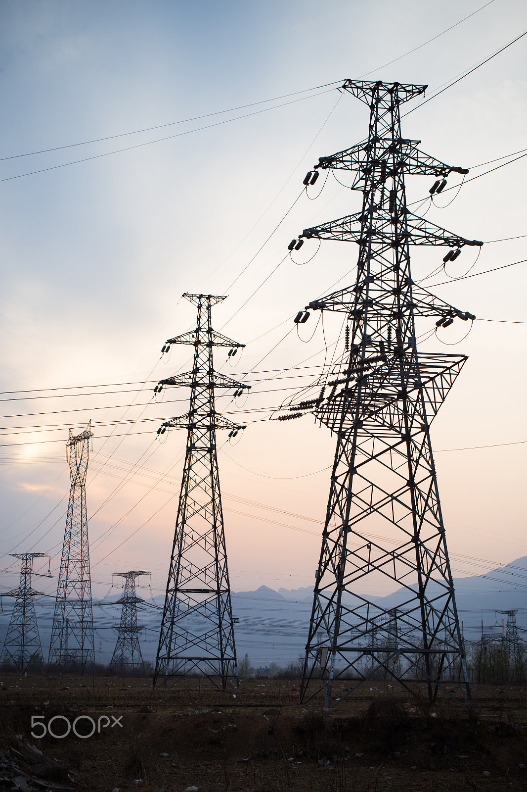 Canon EF 28-80mm f/2.8-4L sample photo. Big electricity pylons photography