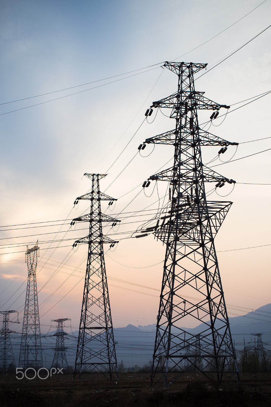 Canon EF 28-80mm f/2.8-4L sample photo. Big electricity pylons photography