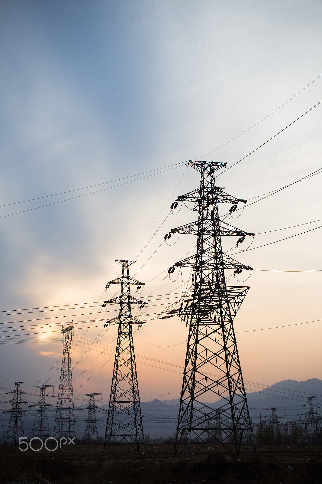 Canon EF 28-80mm f/2.8-4L sample photo. Big electricity pylons photography