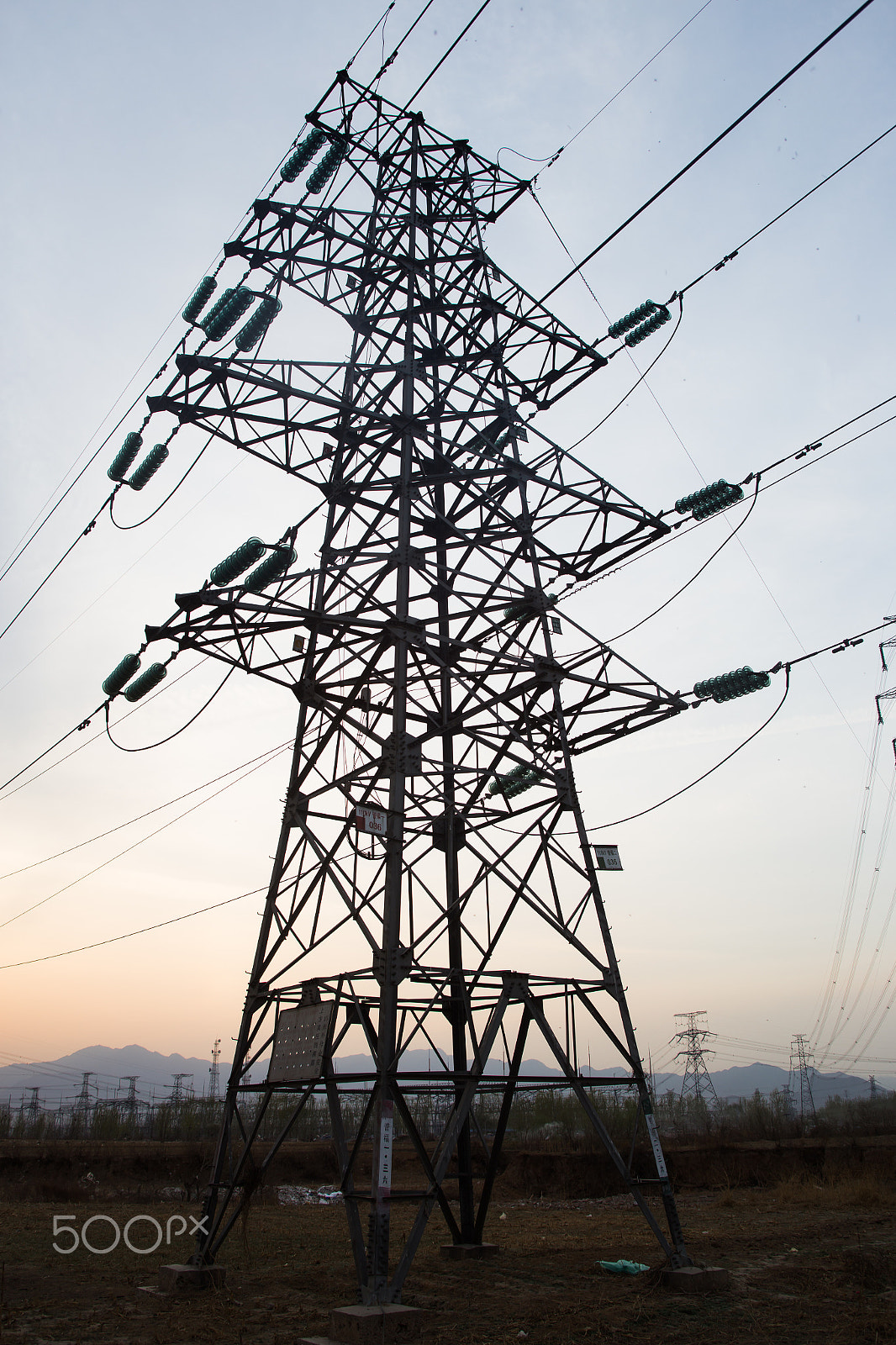 Canon EF 28-80mm f/2.8-4L sample photo. Big electricity pylons photography