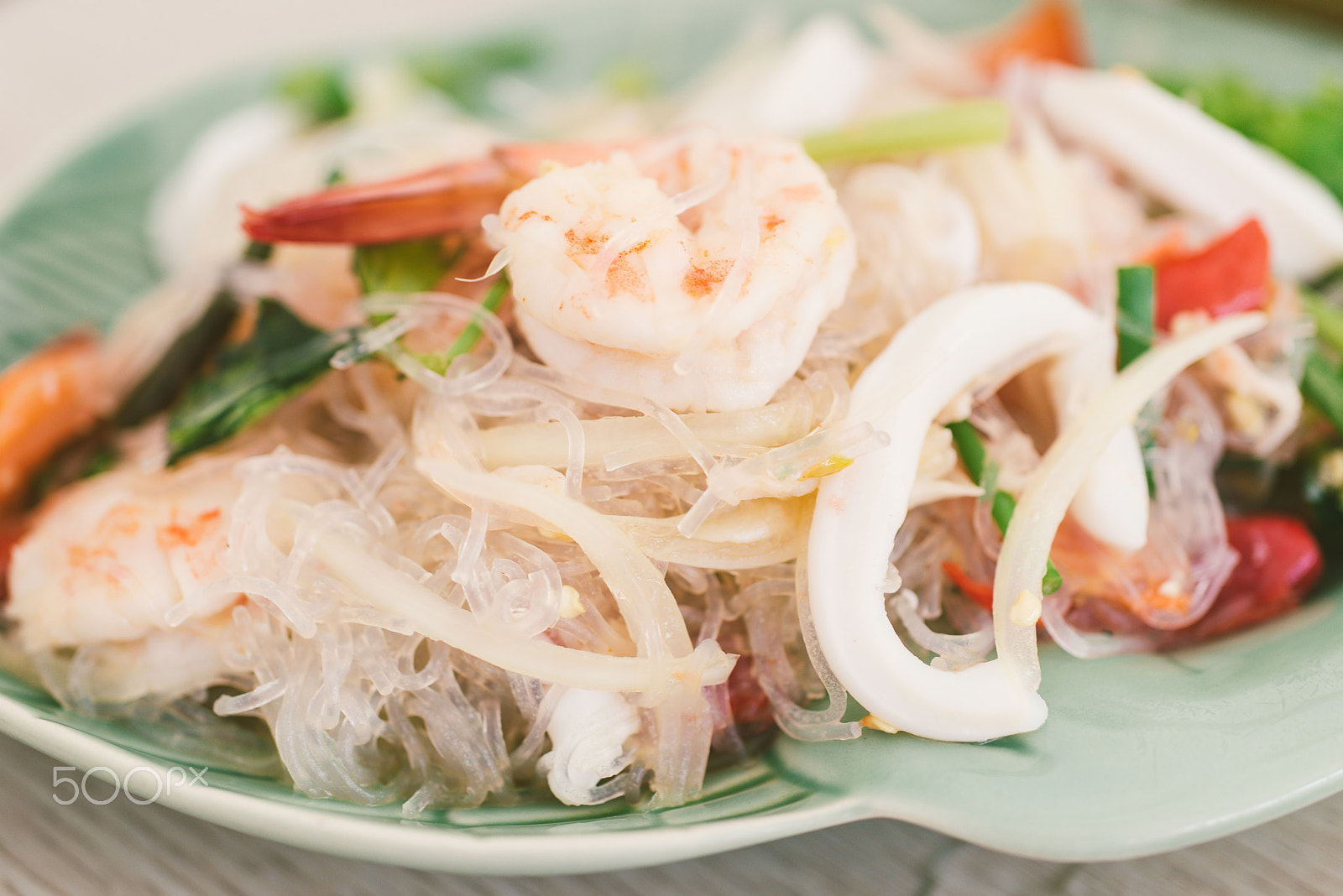 Nikon D610 + Sigma 50mm F2.8 EX DG Macro sample photo. Thai spicy seafood salad photography
