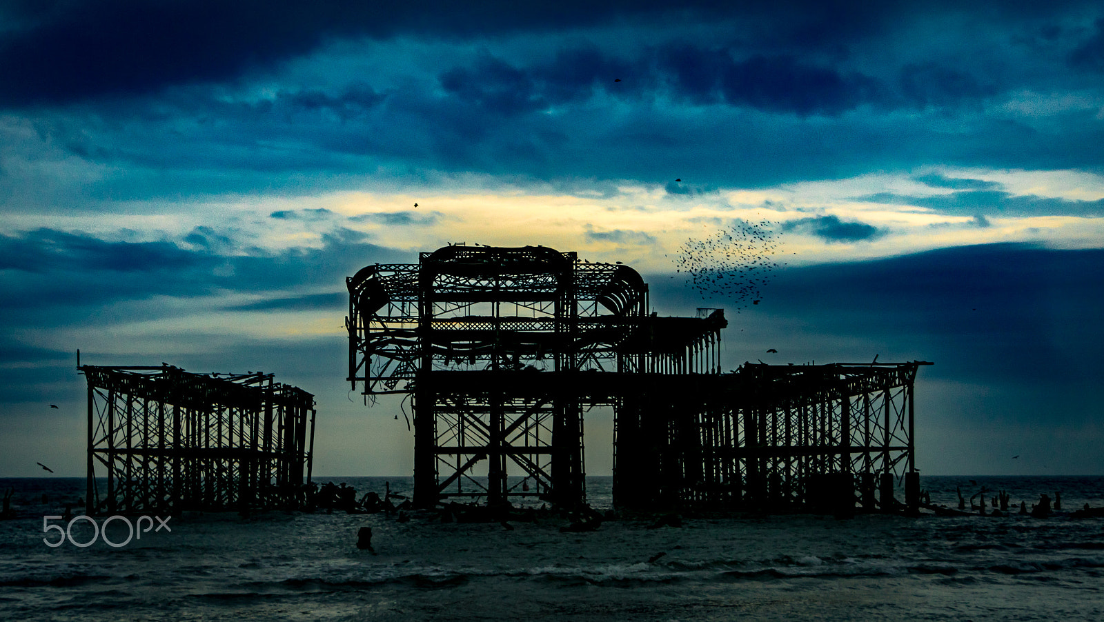 Sony a7R + Sony E 18-200mm F3.5-6.3 OSS sample photo. The skeleton of west pier photography