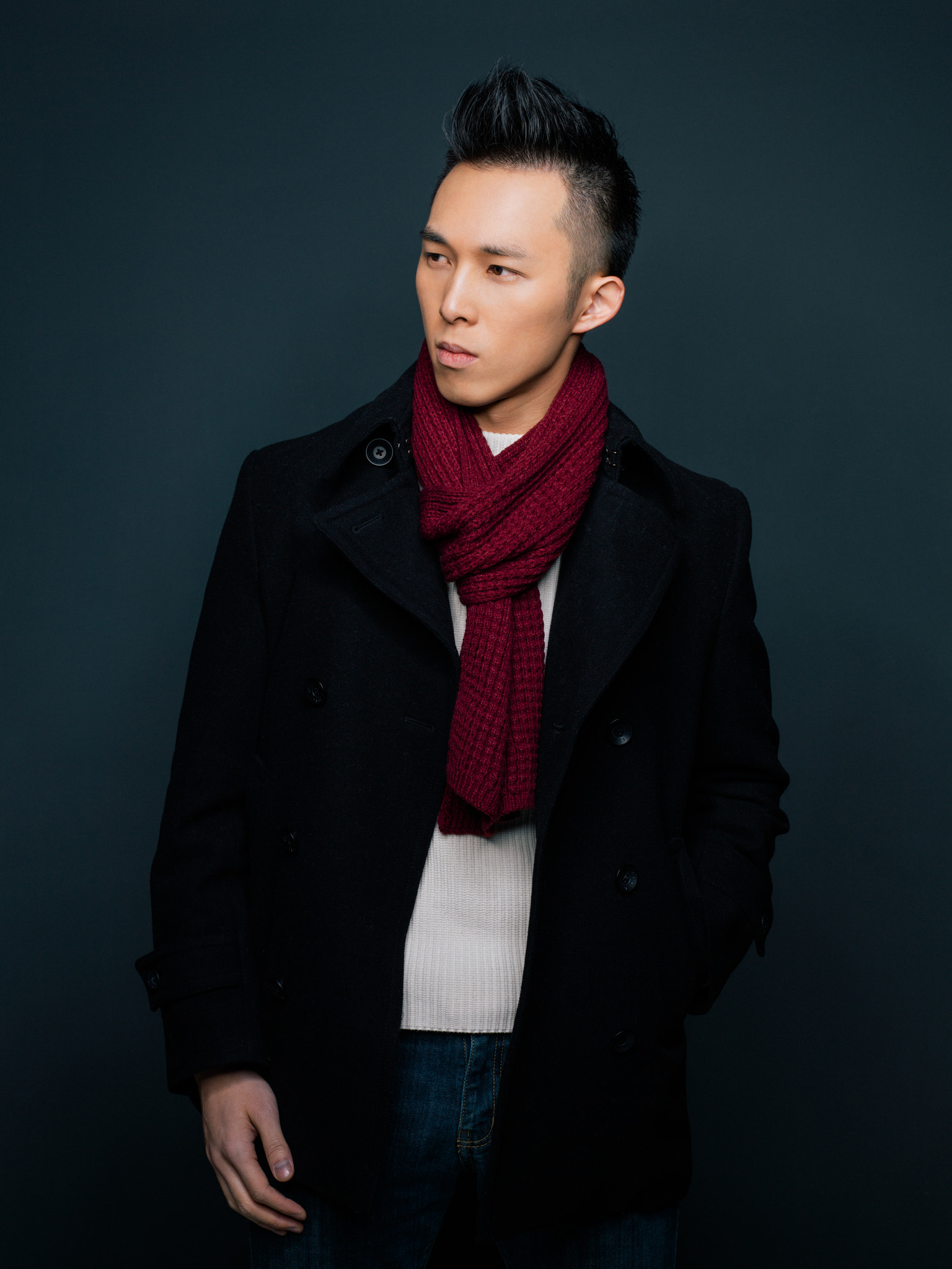 Hasselblad H5D + HC 80 sample photo. Freeyon black scarf 1 photography