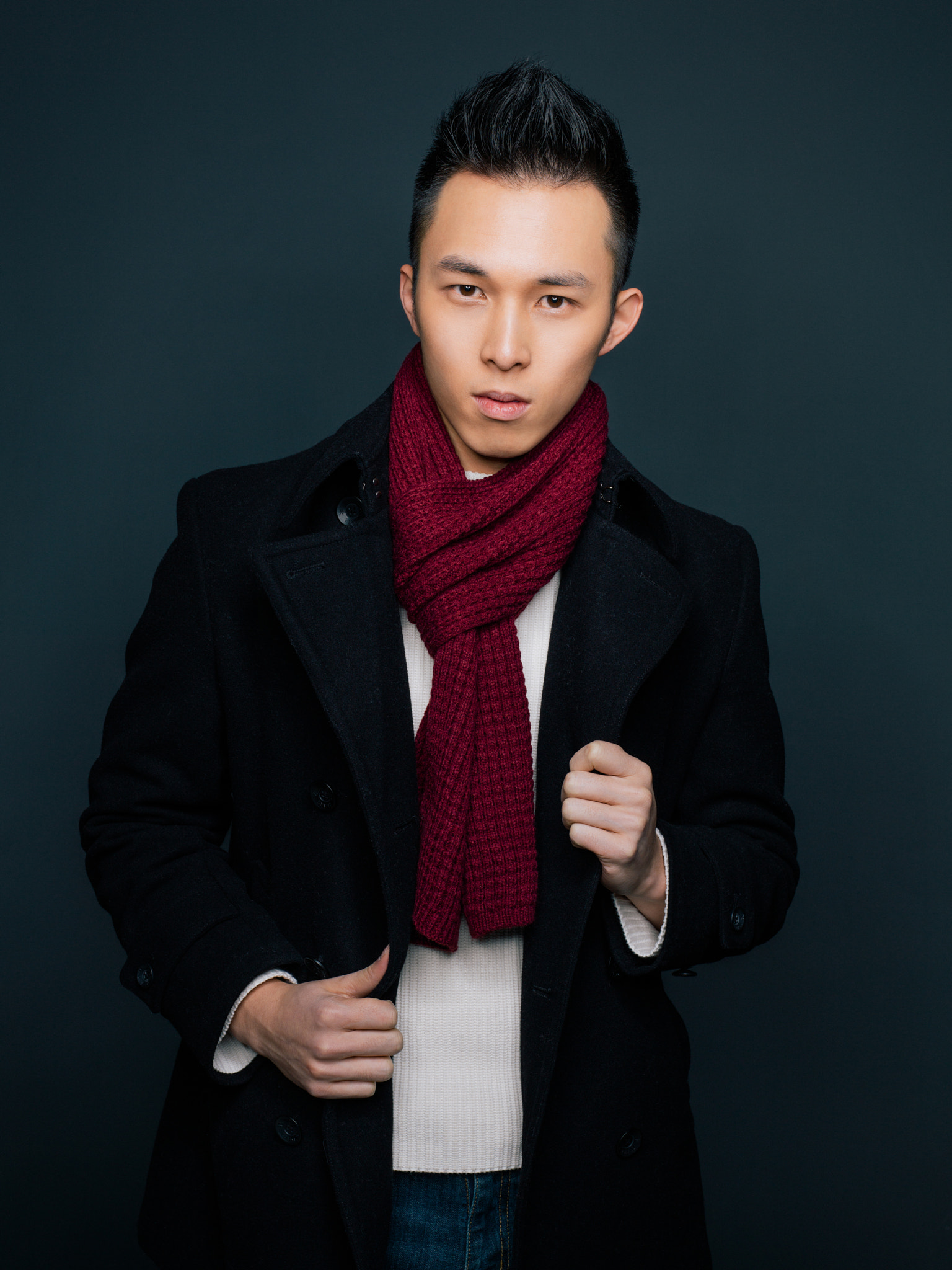 Hasselblad H5D + HC 80 sample photo. Freeyon black scarf 2 photography