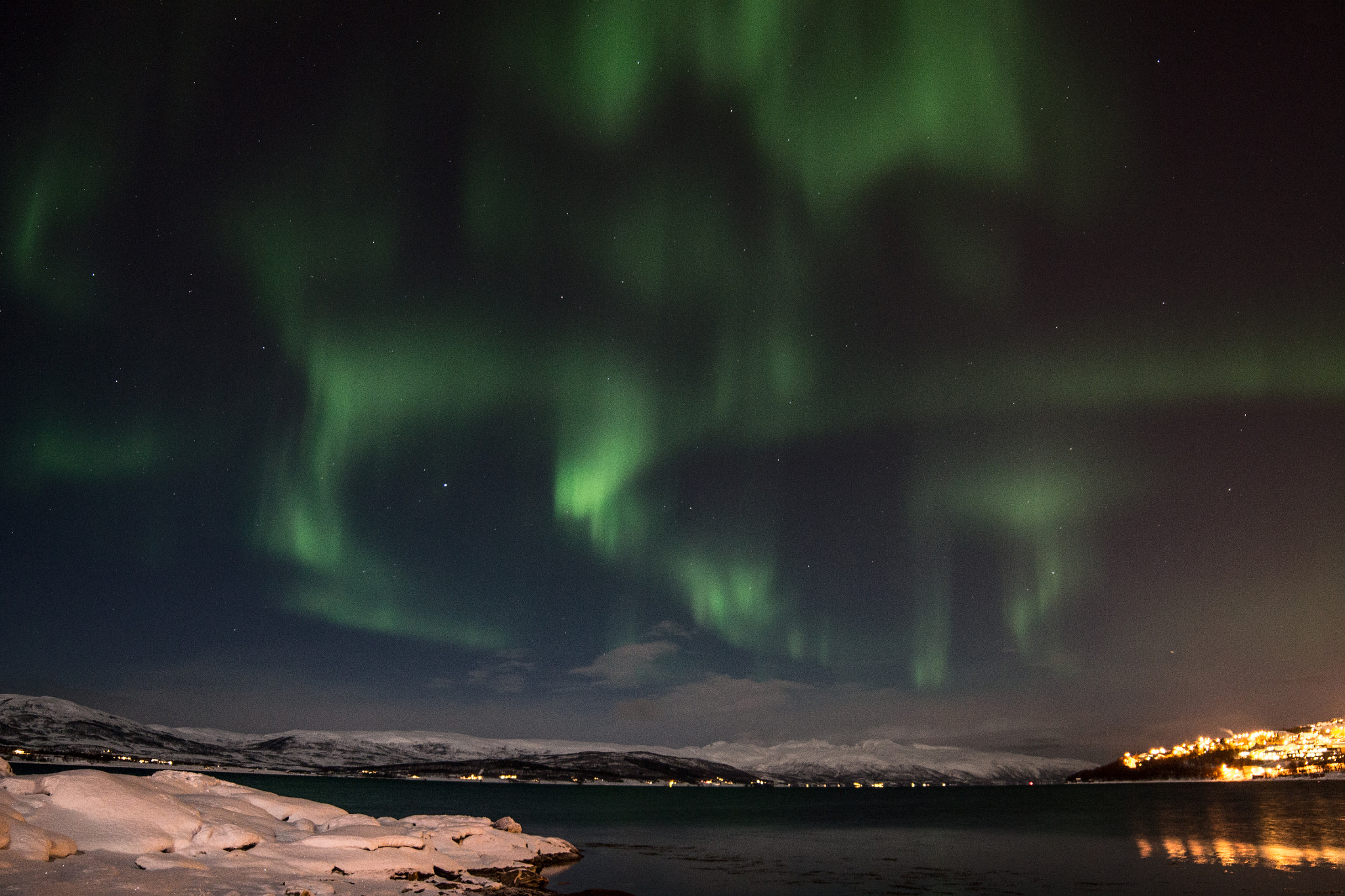Samyang 14mm F2.8 ED AS IF UMC sample photo. Aurora over kvaløya photography