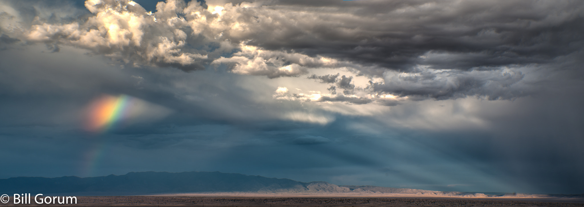 Nikon D200 sample photo. Rainbow and light over the monzanos and los pinos. photography