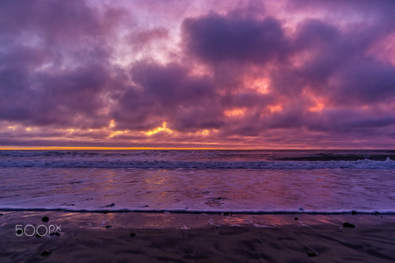 Nikon D3S + Tamron AF 28-75mm F2.8 XR Di LD Aspherical (IF) sample photo. Cotton candy sky in oceanside photography